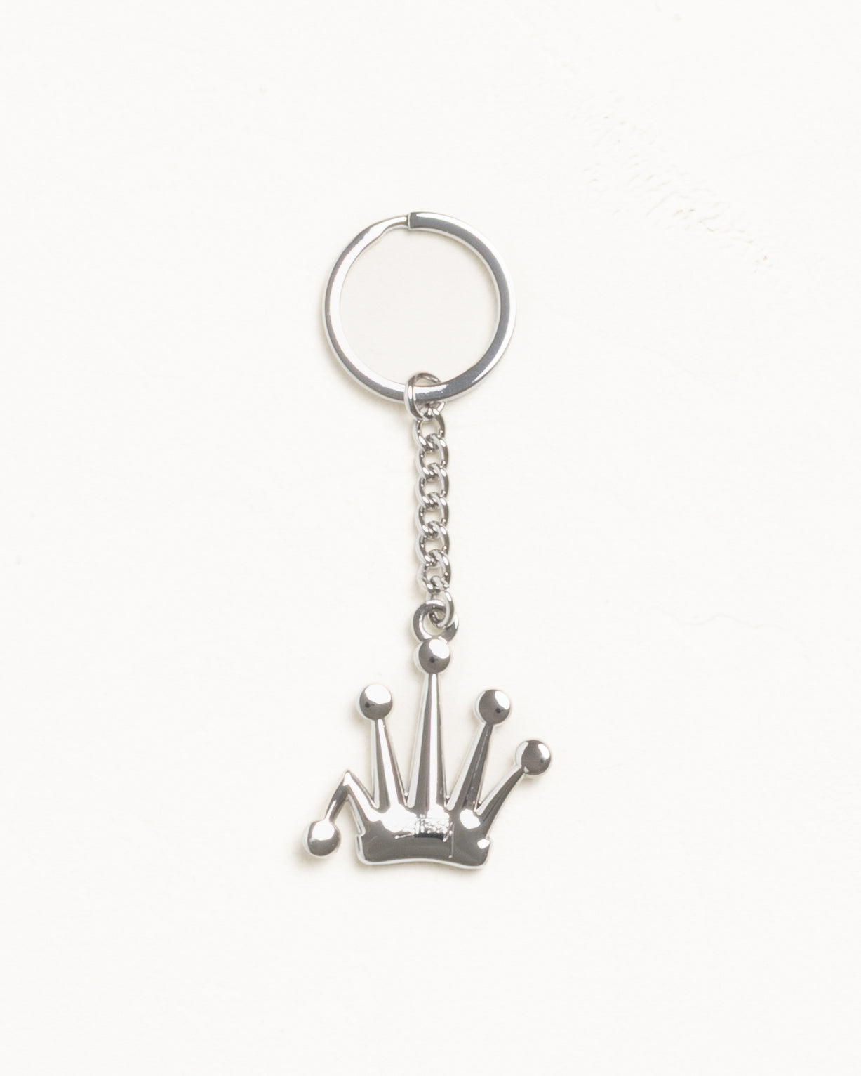 Stussy Metal Bent Crown Keychain portachiavi Silver metallo
