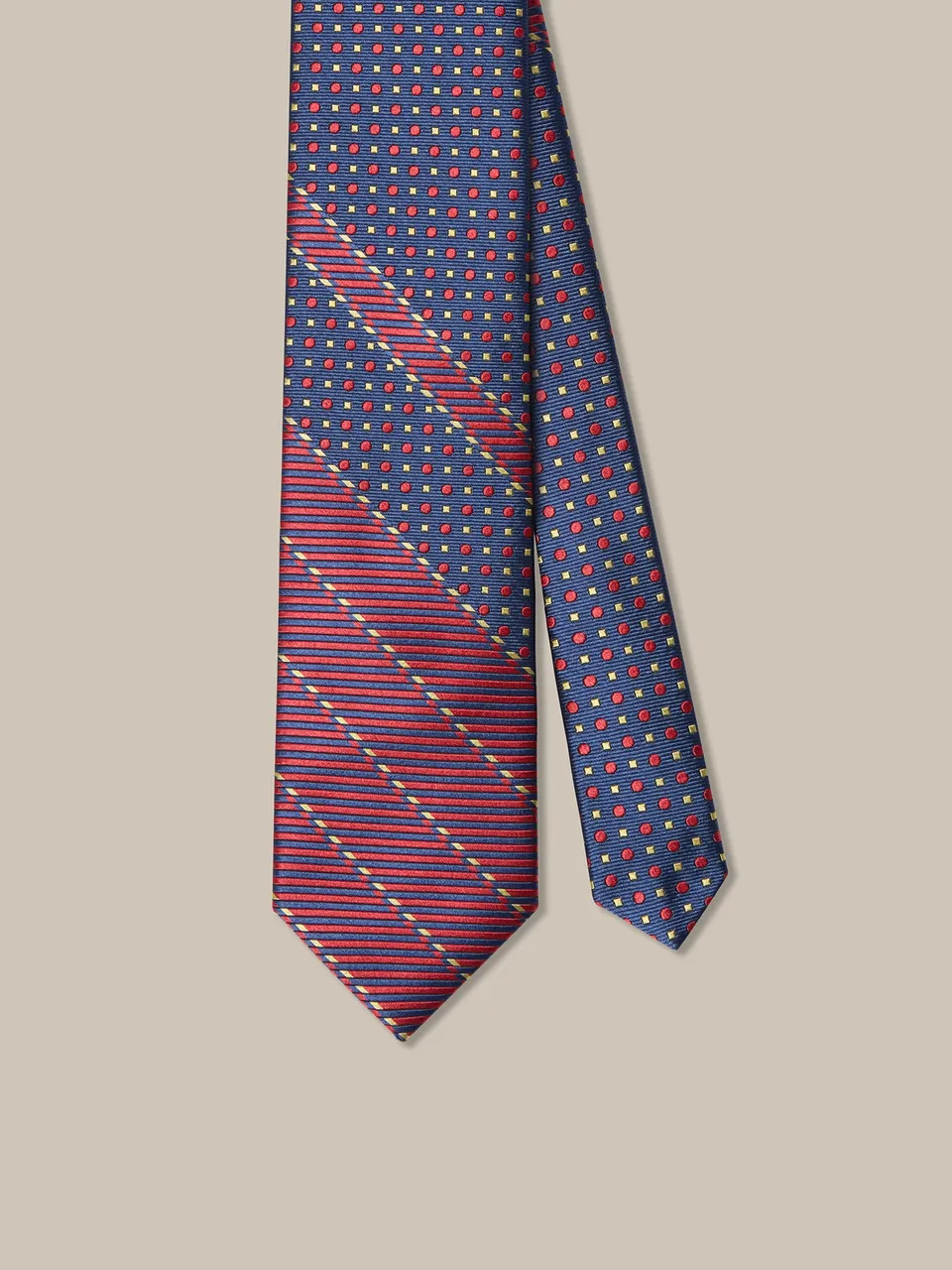 Robert Talbott Robert Oval Mix Cravatta Seta Blu Multi 8cm
