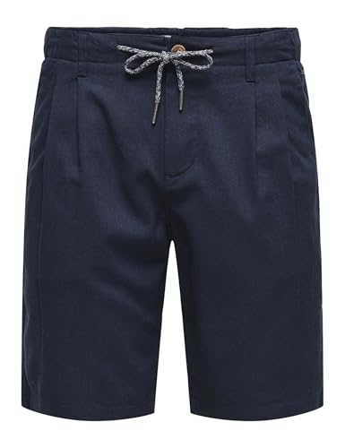 Only & Sons Onsleo Linen Mix 0048 Shorts Uomo Bianco Lino