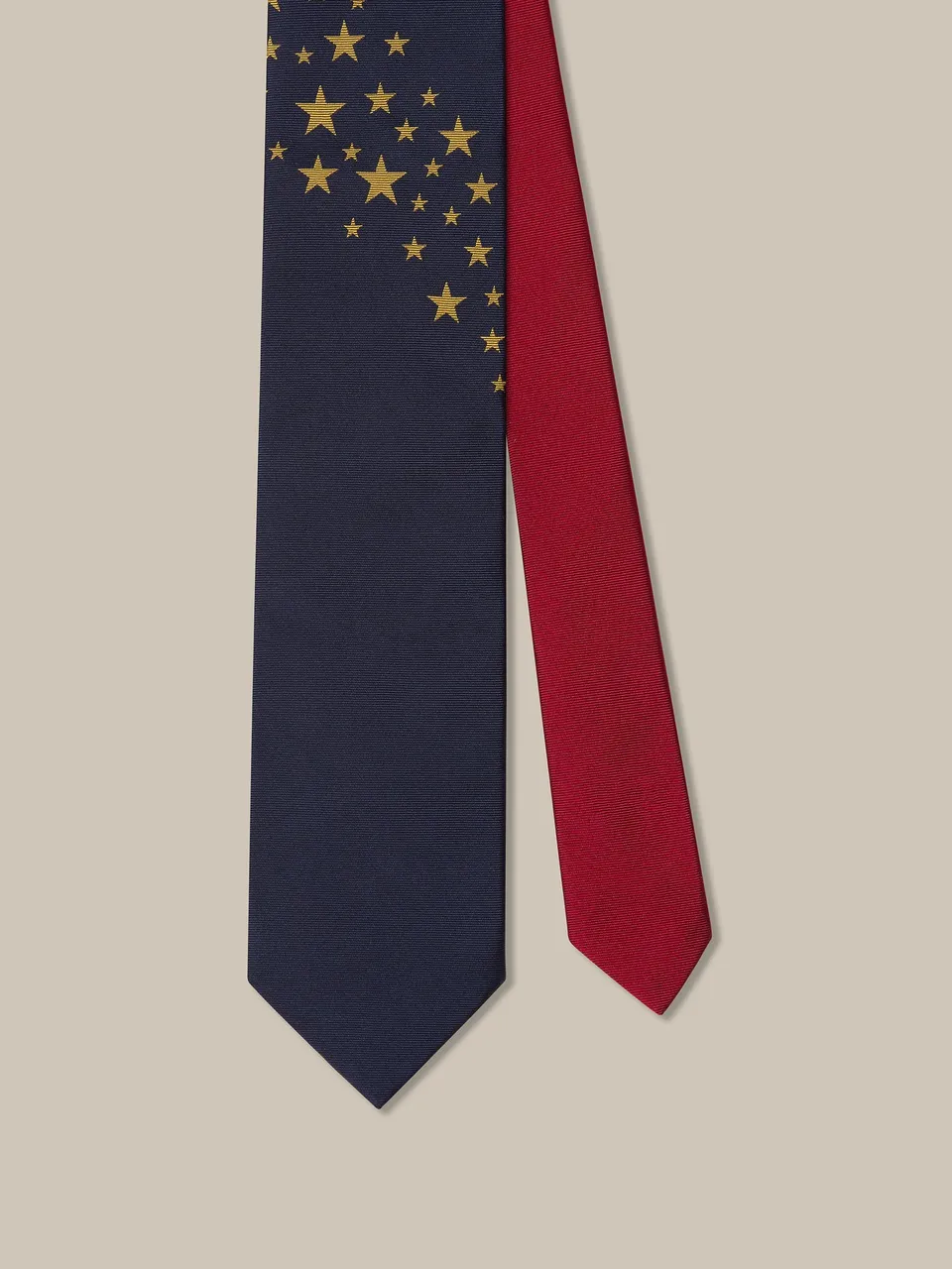 Robert Talbott Robert Stars cravatta seta navy rosso REG