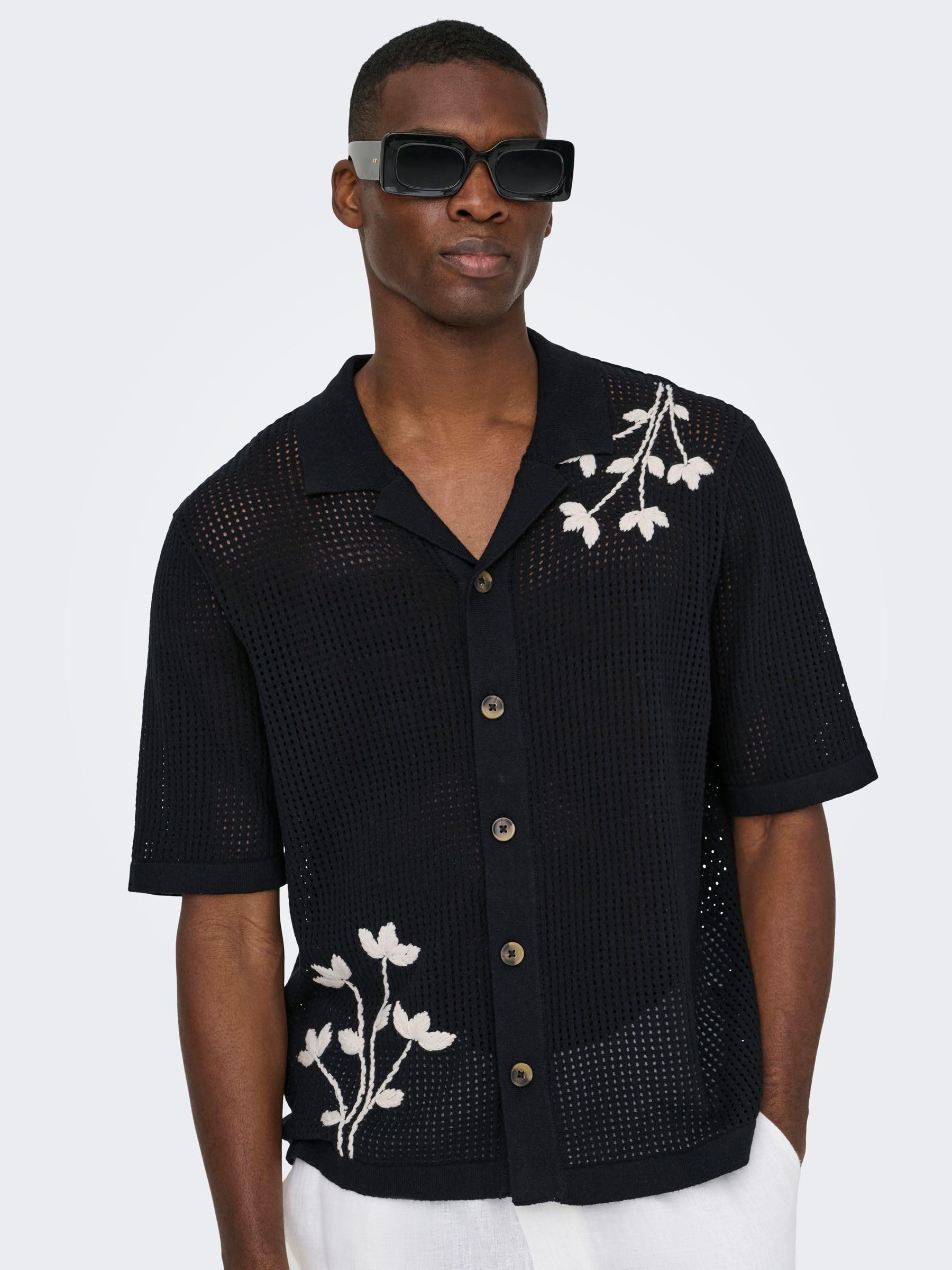 Only & Sons Onstegan Life polo nero L manica corta
