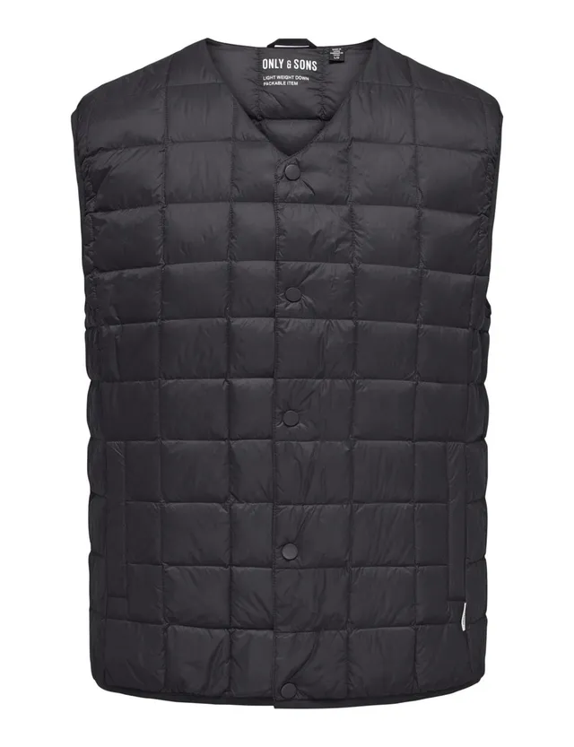 Only & Sons Onsgavin Life Gilet Trapuntato Uomo L Nero