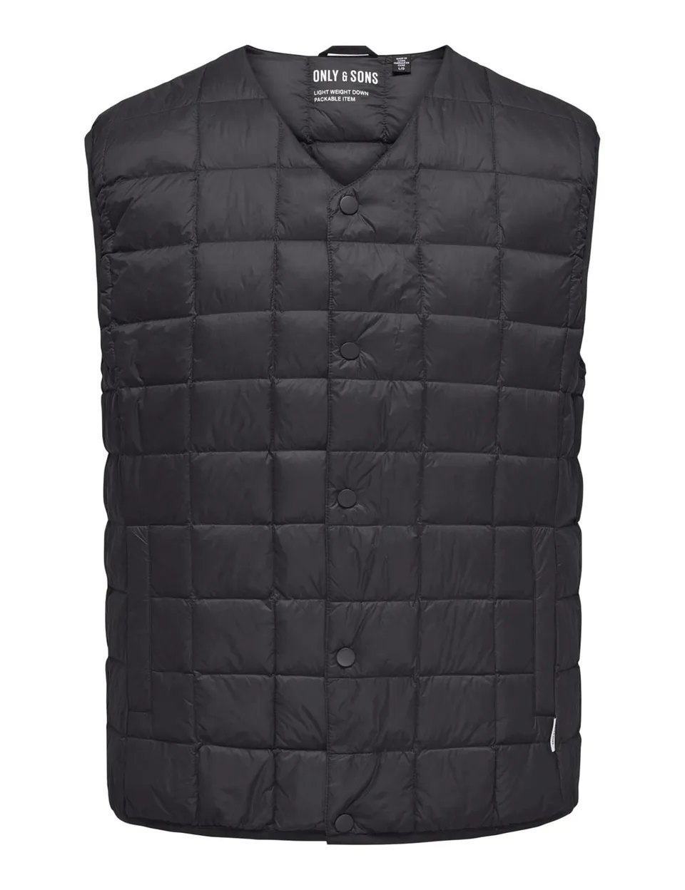 Only & Sons Onsgavin Life Gilet Trapuntato Uomo L Nero
