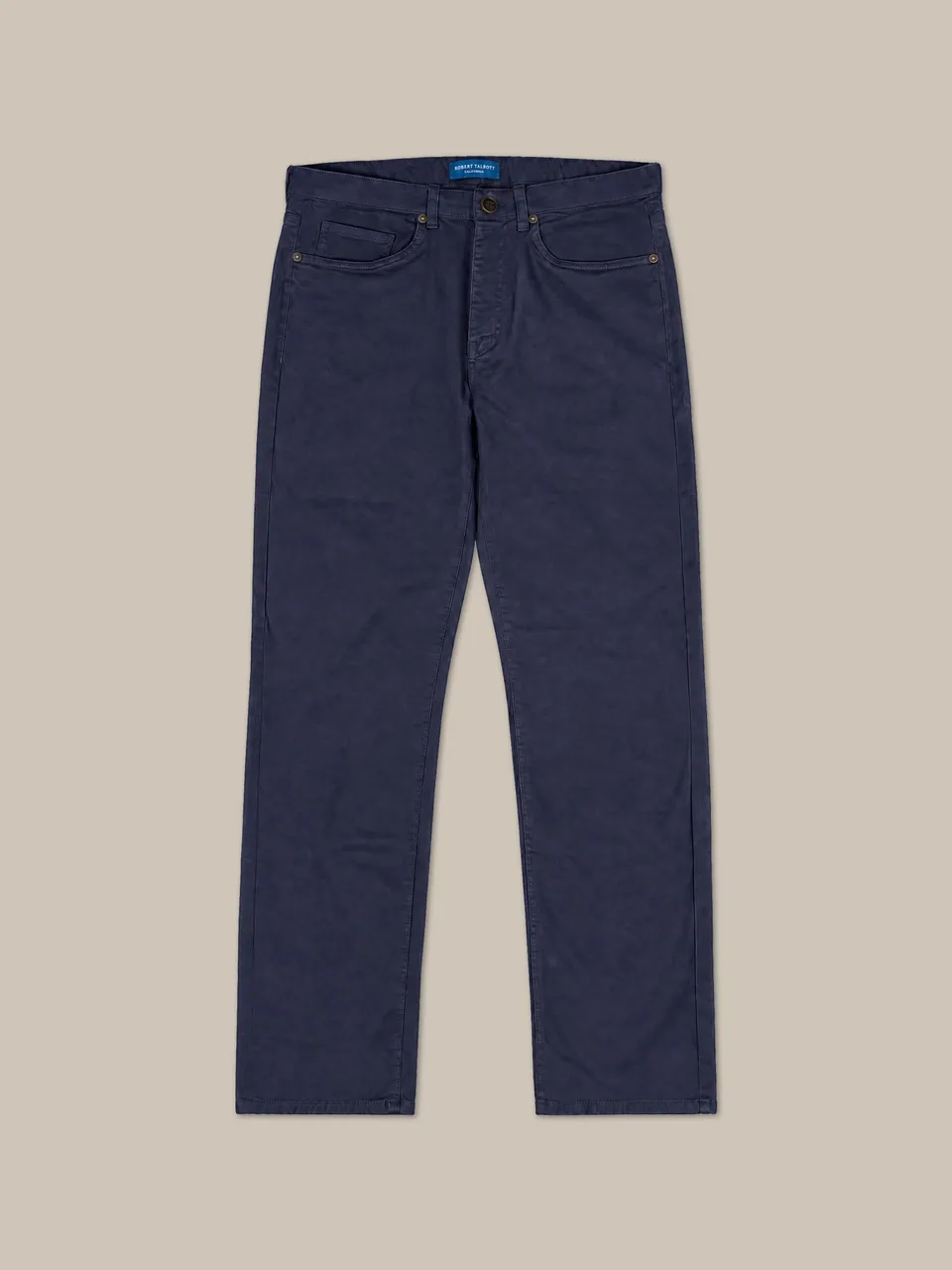 Robert Talbott Pablo Pantaloni 5 Tasche Navy Stretch