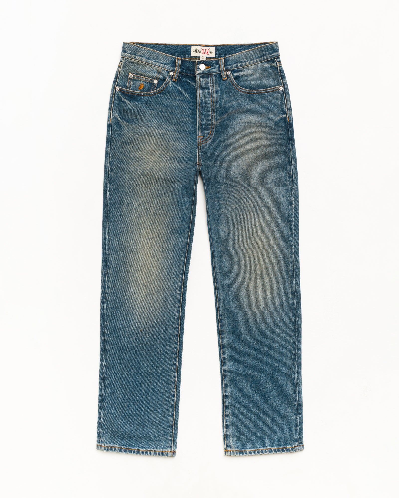 Stussy Slim Jean Denim jeans indigo cotone