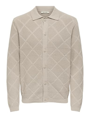 Only & Sons Onsmap Life Reg Cardigan Uomo Nero