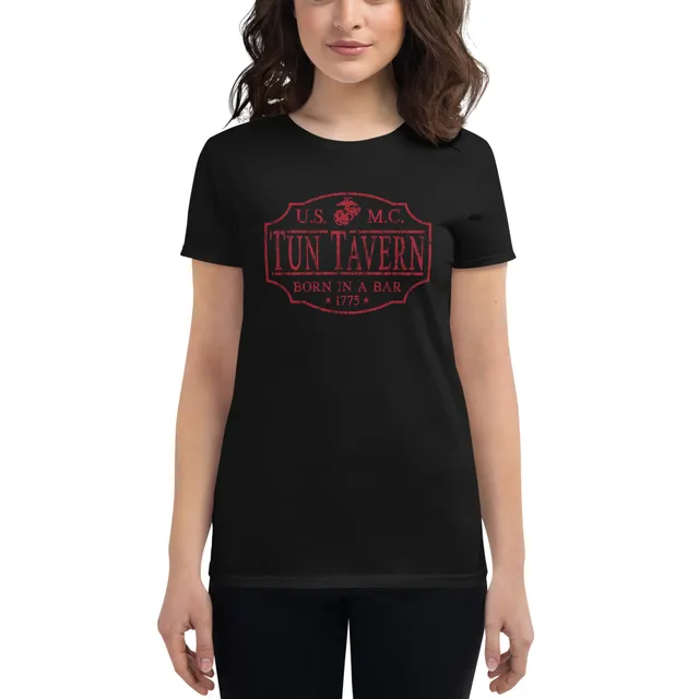 7.62 Design Tun Tavern t-shirt donna nera cotone manica corta