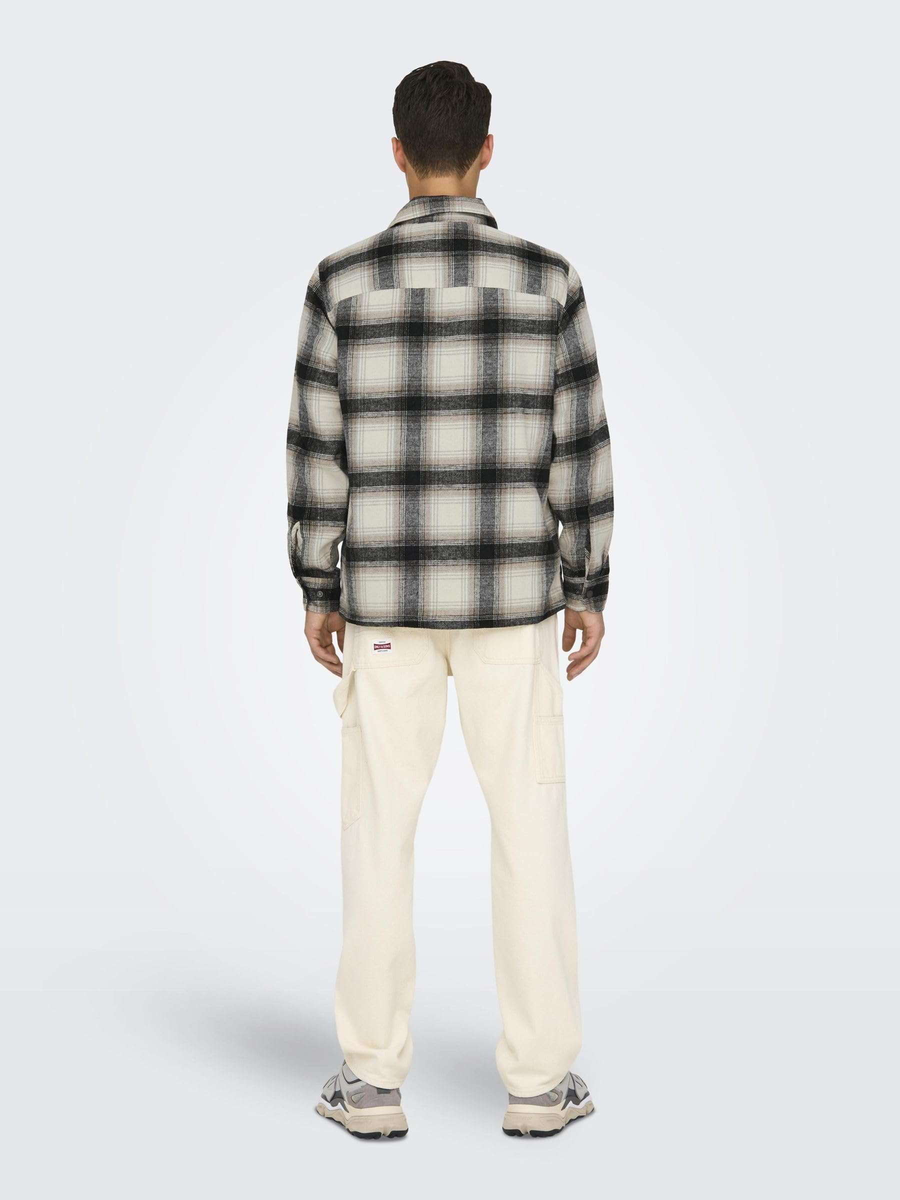ONLY & SONS Onsaustin camicia uomo zip bianca S