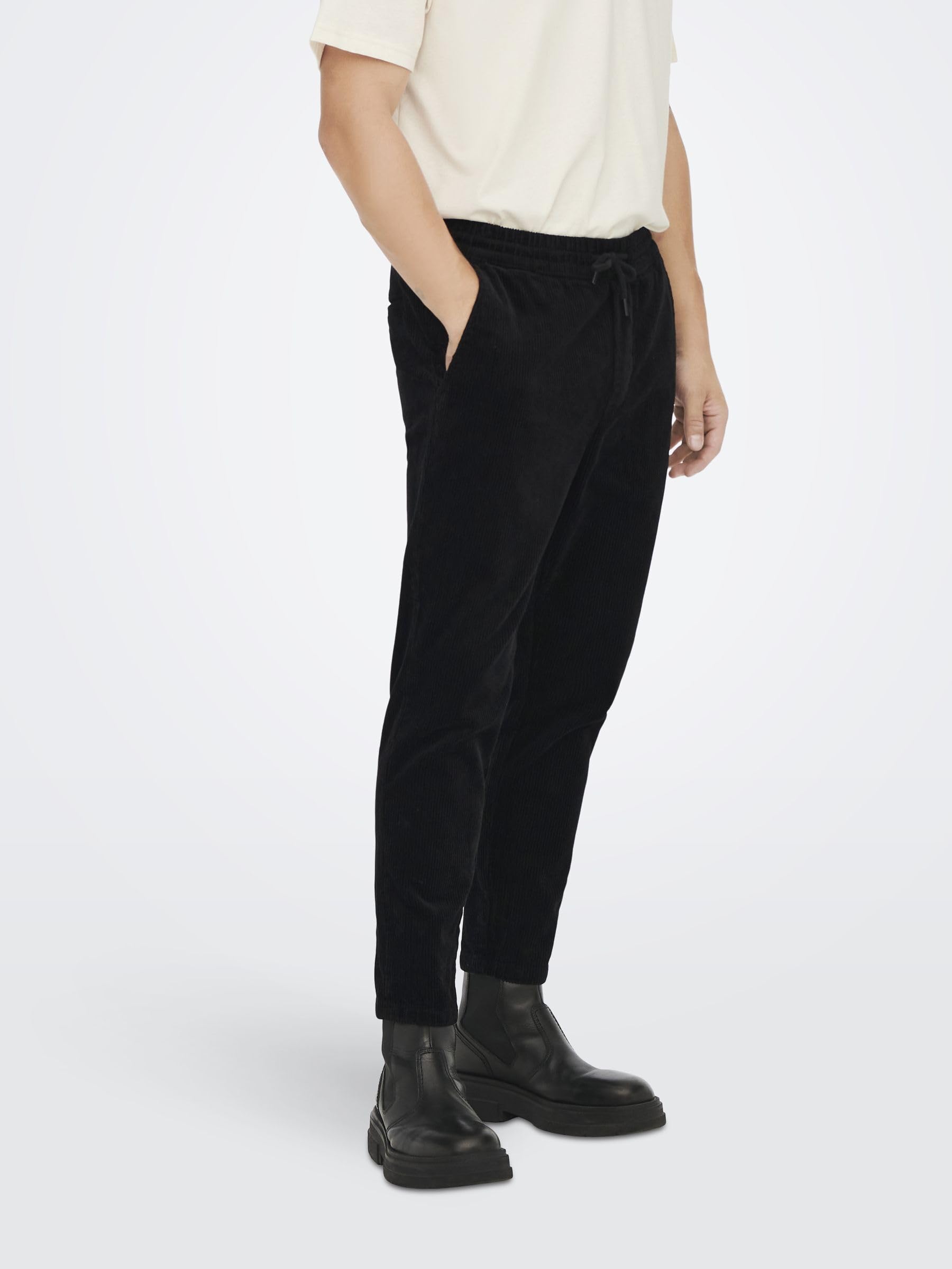 ONLY & SONS Onslinus 9912 Pantaloni Velluto Nero XXL