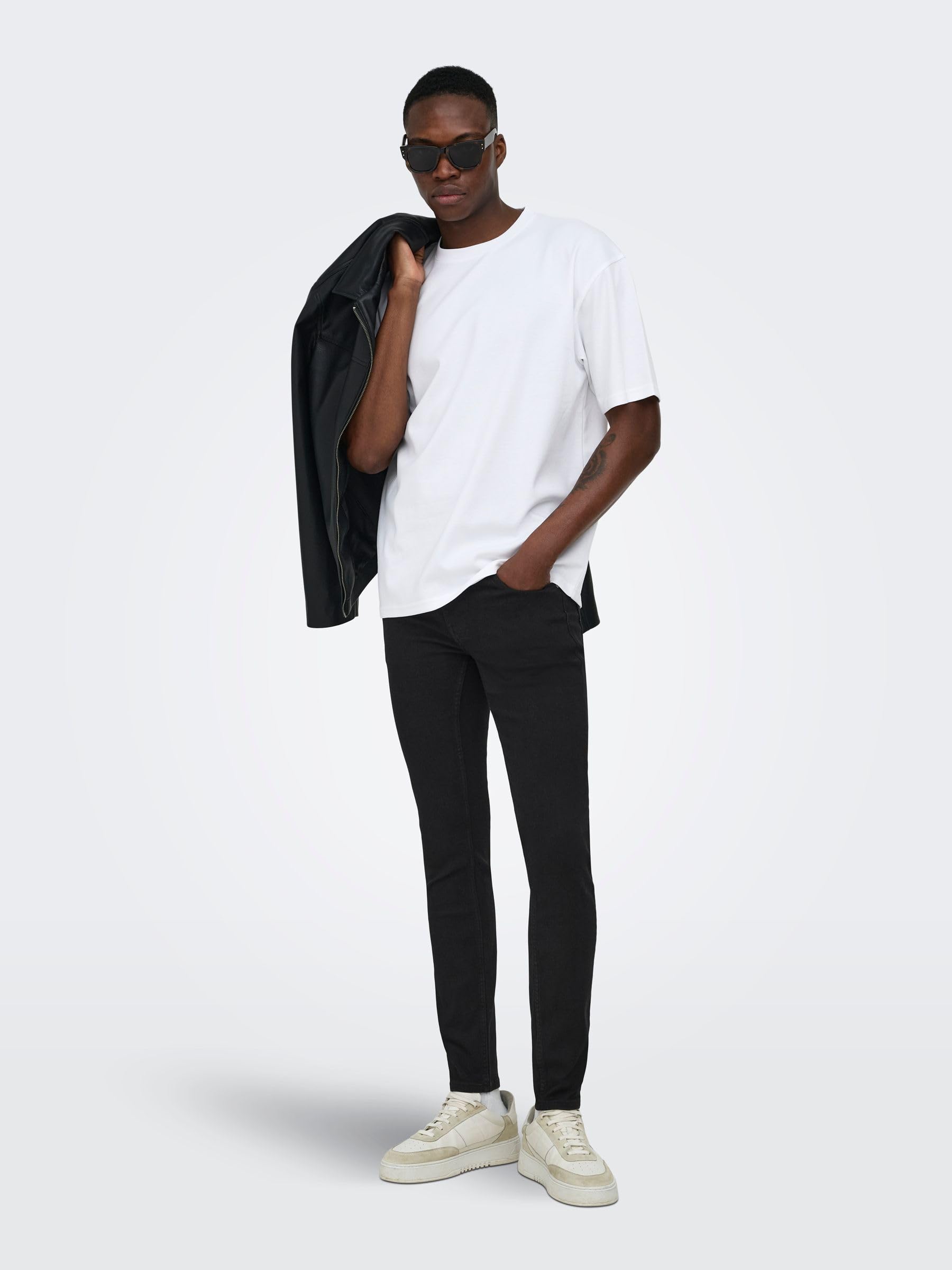 Only & Sons Onswarp Skinny 7985 jeans uomo 31W/30L scuro