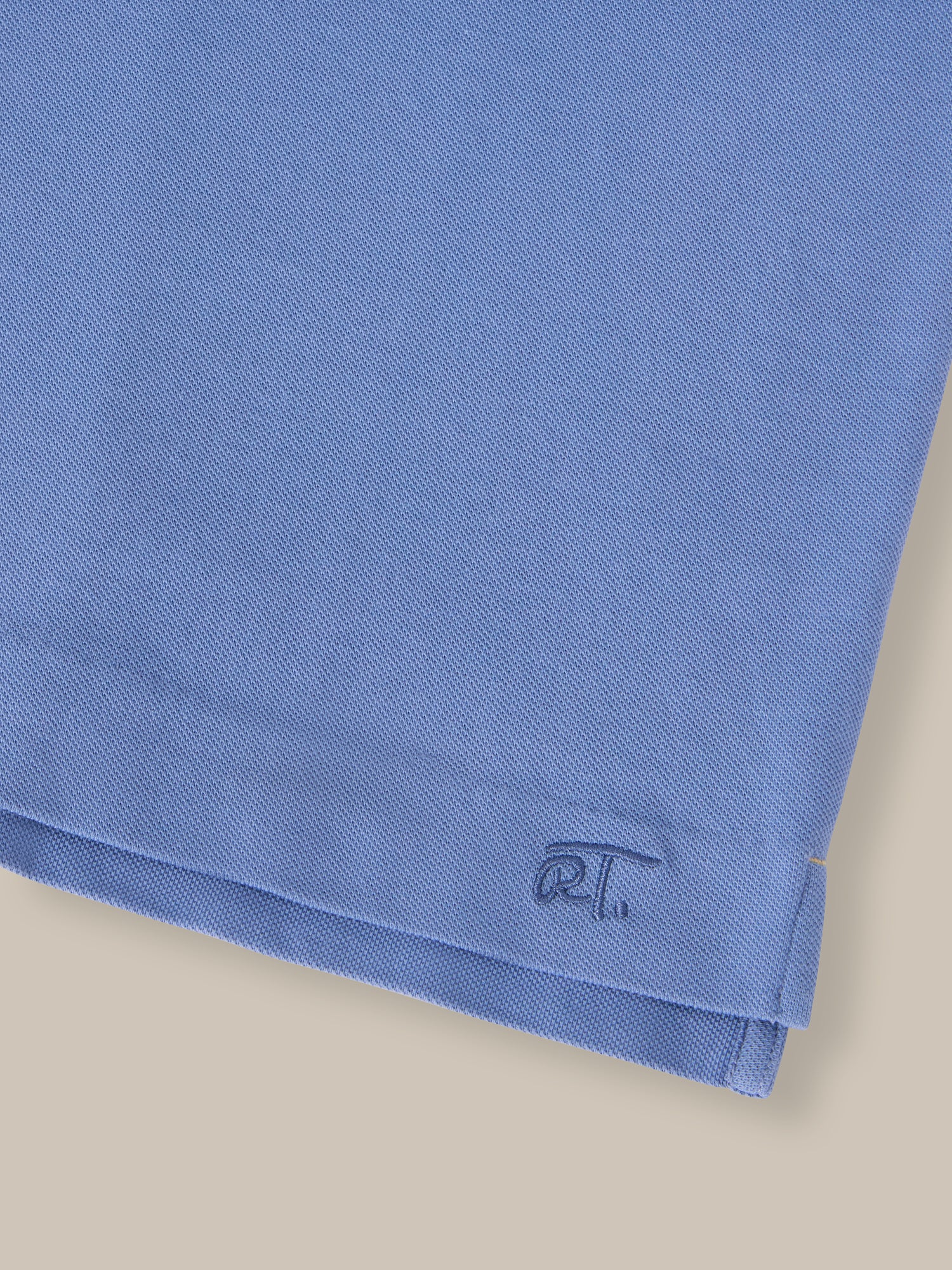 Robert Talbott Walker polo uomo blu cotone manica corta