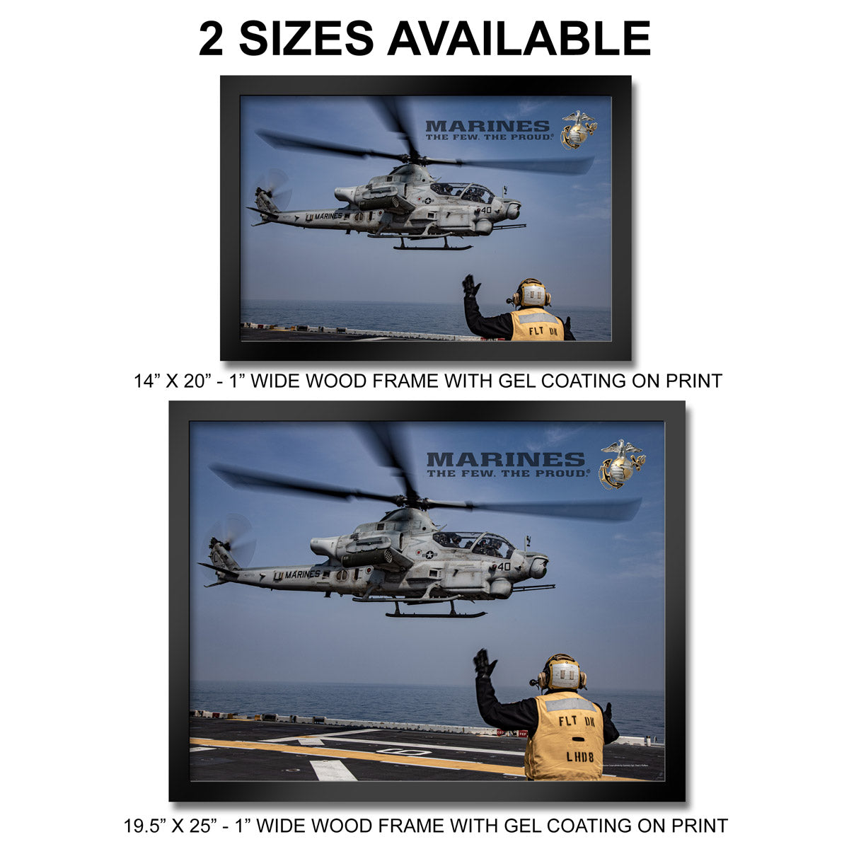 7.62 Design AH-1Z Viper Stampa Incorniciata USMC 14x20