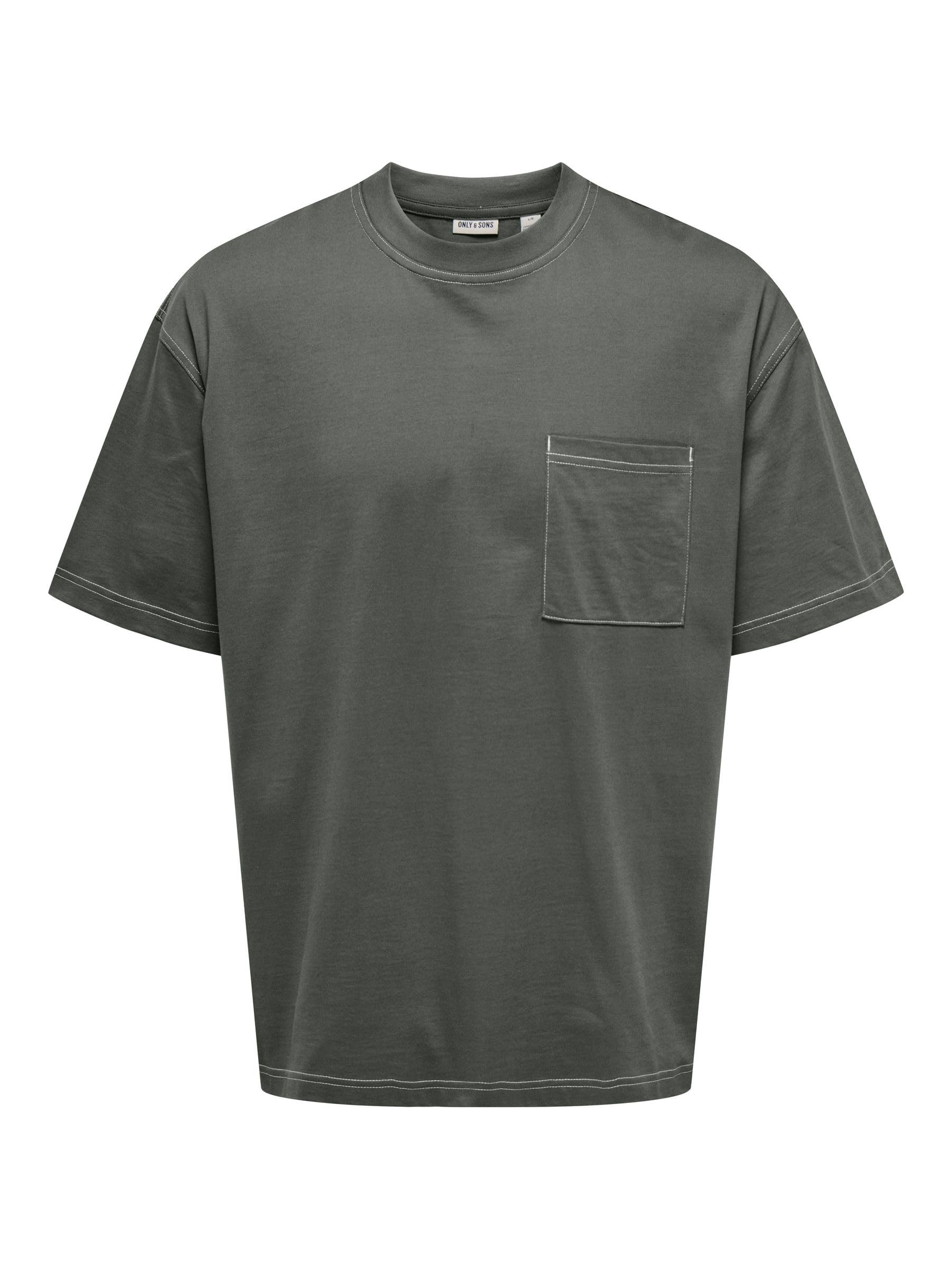 Only & Sons Larry T-Shirt Uomo Grigio XL Cotone