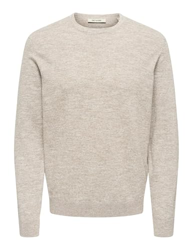 Only & Sons Onstim Reg LS Linen Crew Maglione uomo lino