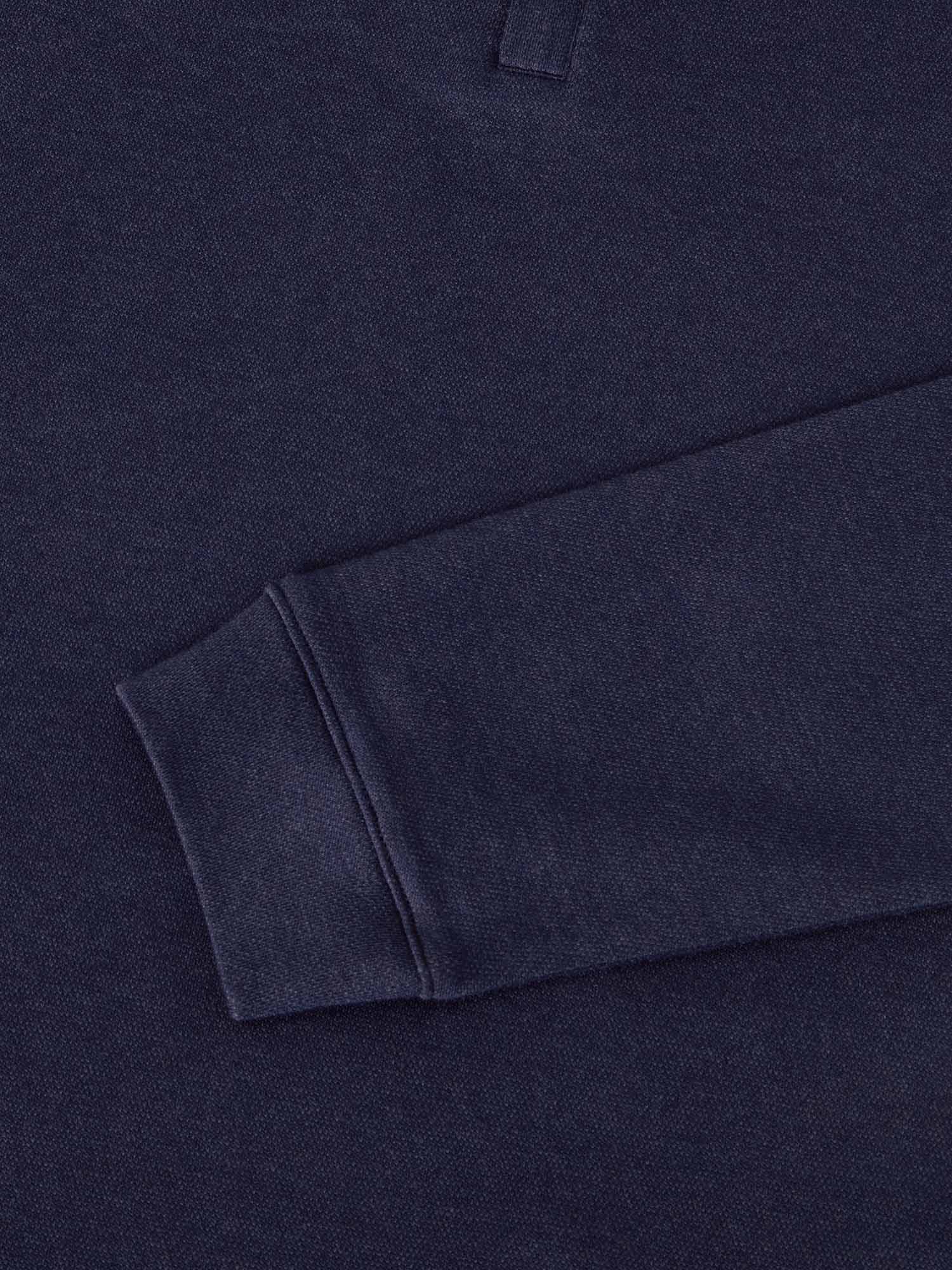 Robert Talbott Wesley maglione quarter zip cotone blu navy