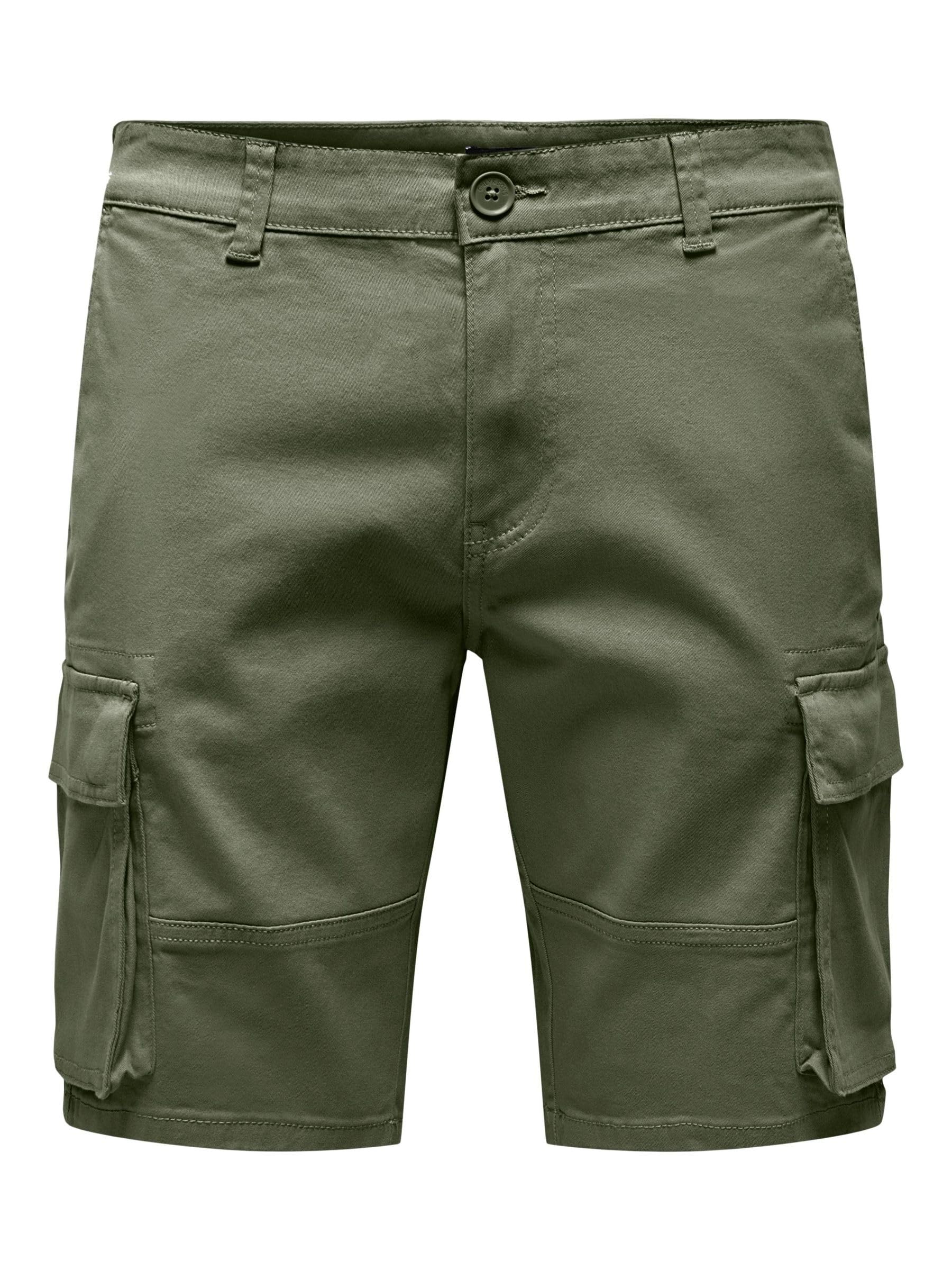 Only & Sons Pantaloncini Uomo Olive Night taglia L cargo