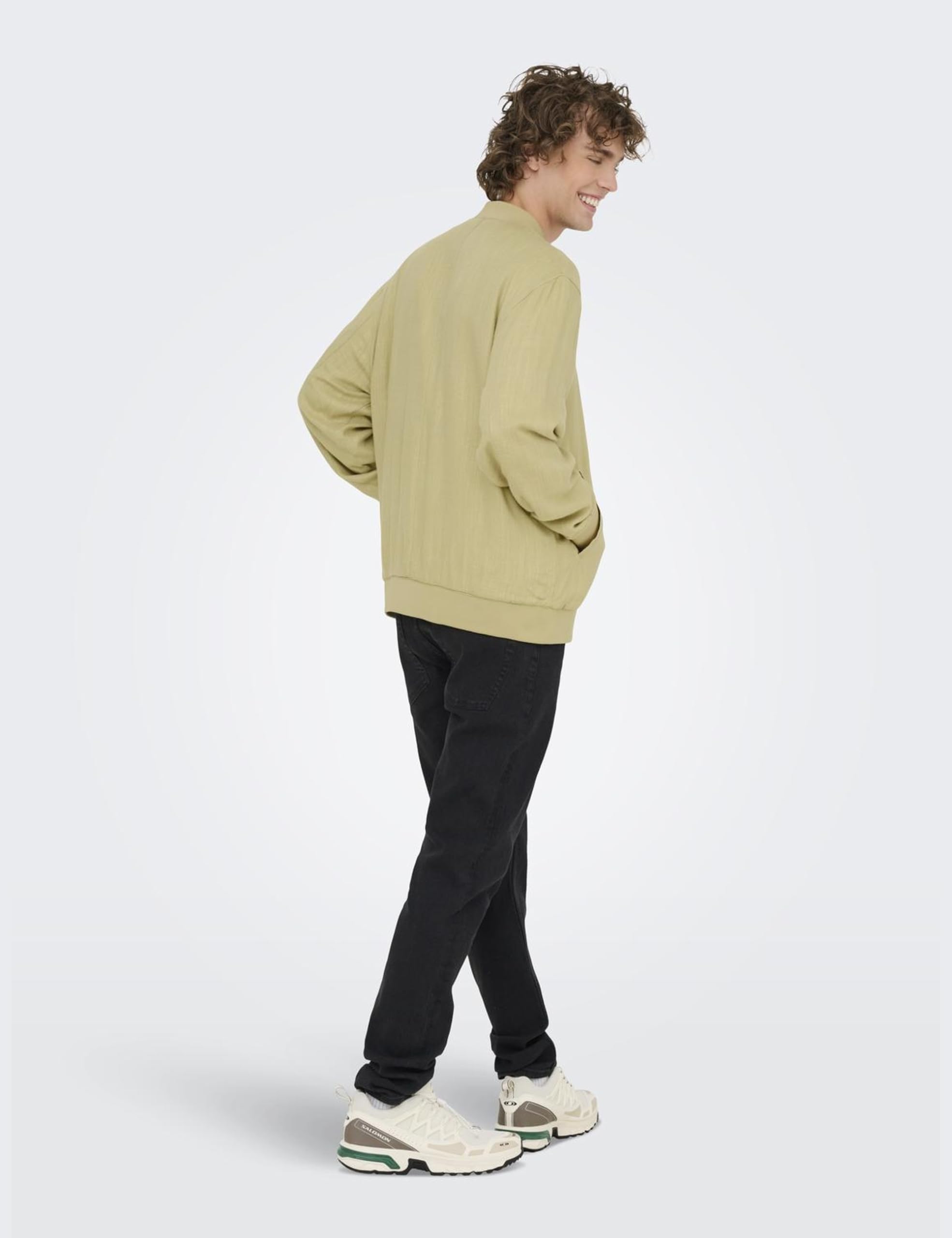 Only & Sons Onsrenato Ctn Linen Giacca Uomo Blu