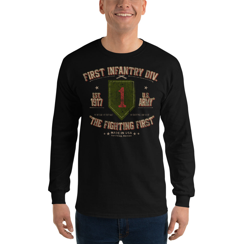 7.62 Design 1st Infantry maglia uomo manica lunga nera