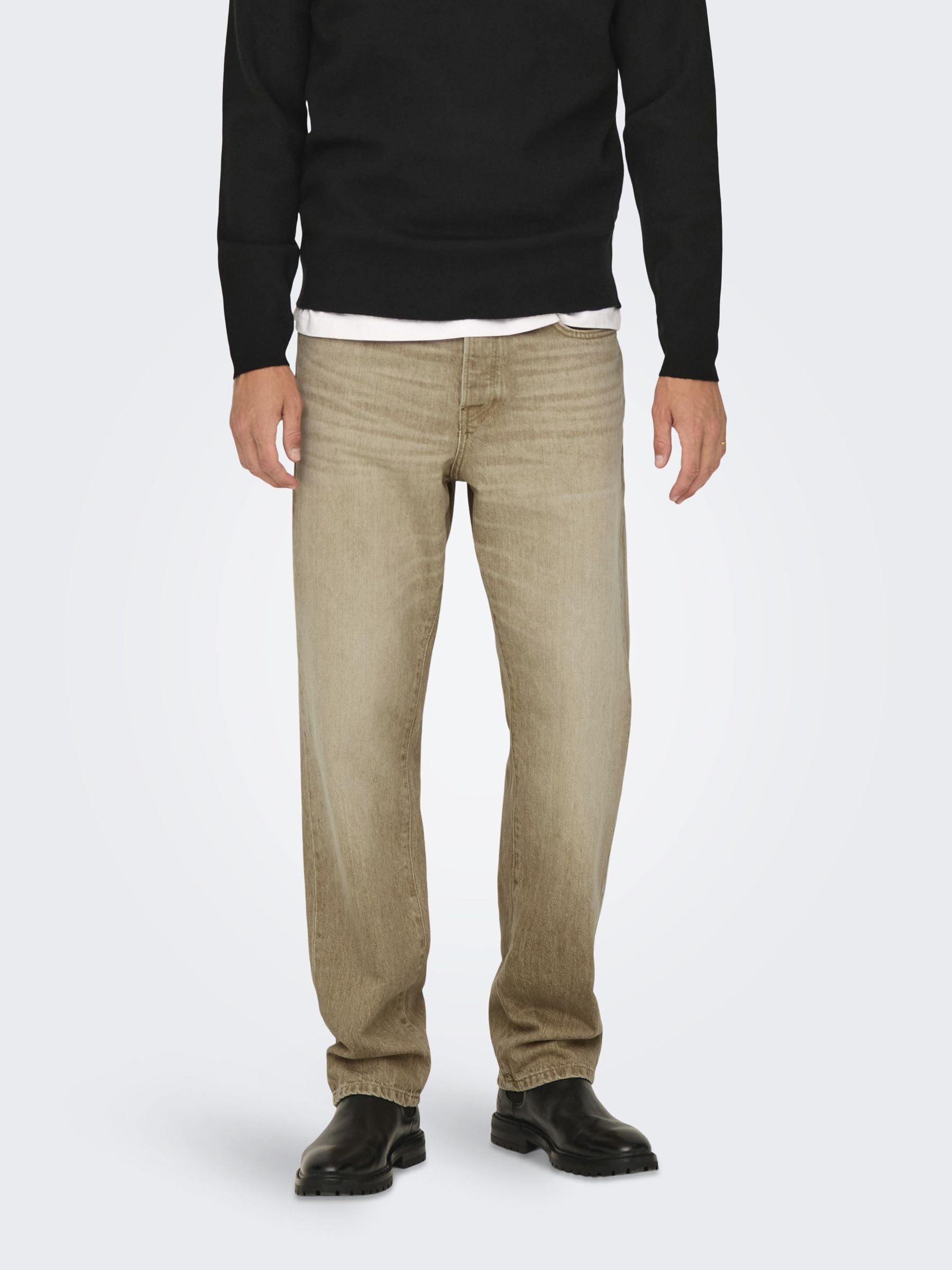 Only & Sons Onsedge jeans straight beige 29W/34L
