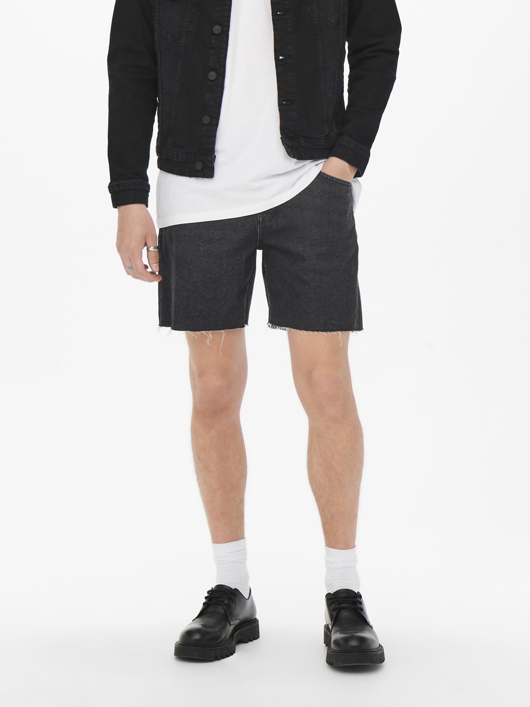 Only & Sons Pantaloncini jeans uomo L 100% cotone