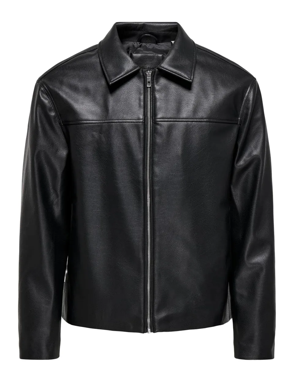 Only & Sons Onsjack PU Giacca uomo similpelle zip nera