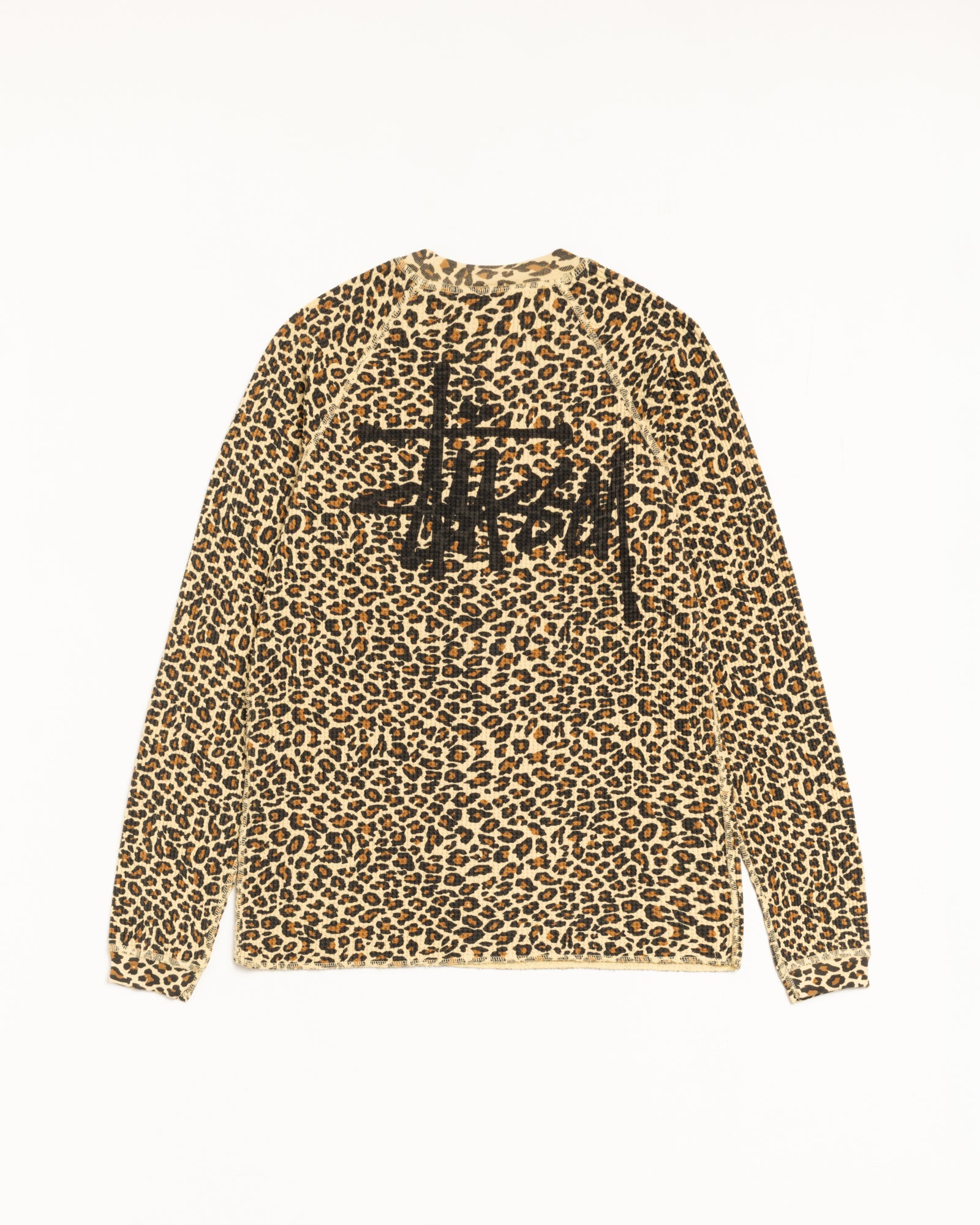 Stussy Basic Thermal maglia Leopard 100% cotone
