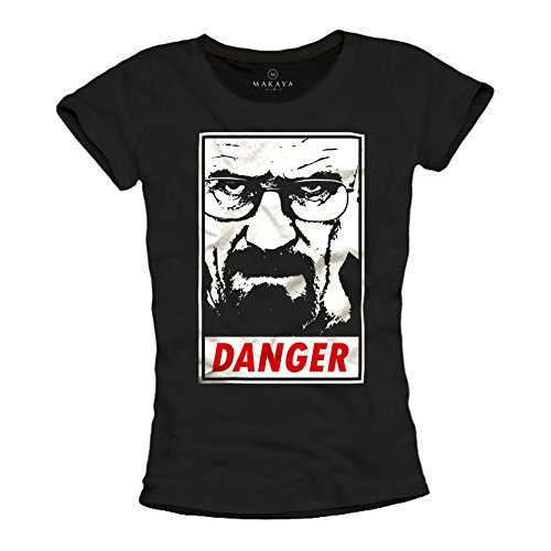 MAKAYA Heisenberg T-Shirt donna S I Am The Danger cotone
