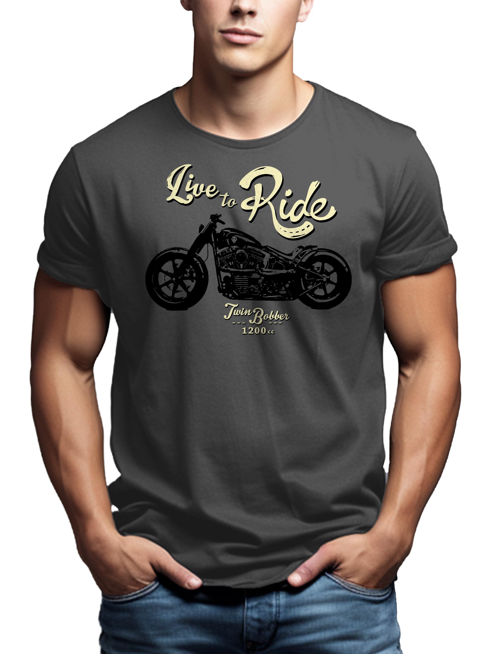 MAKAYA Live TO Ride T-Shirt Uomo Taglia L Cotone
