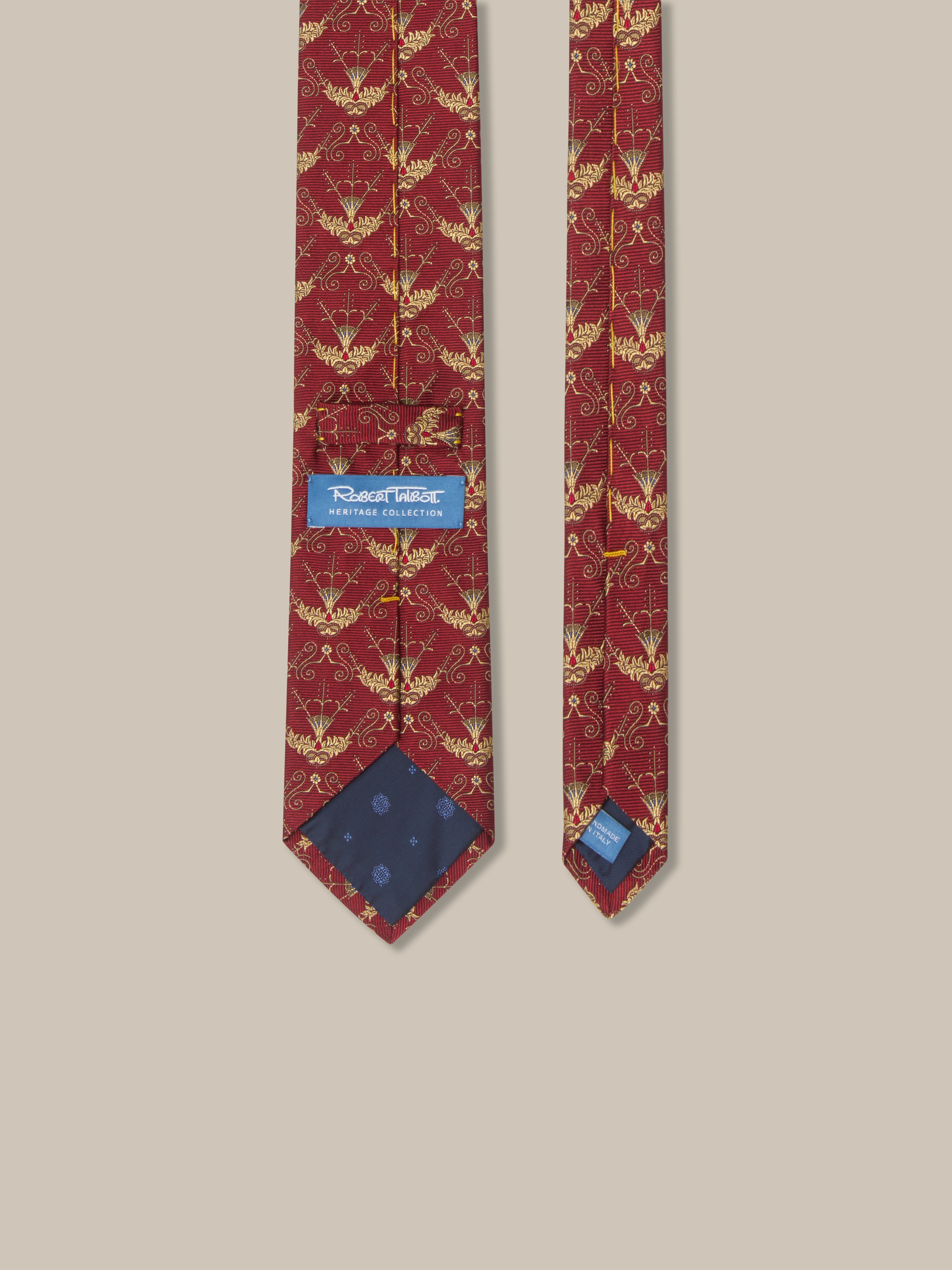 Robert Talbott Fancy 97 Heritage Cravatta Rossa REG