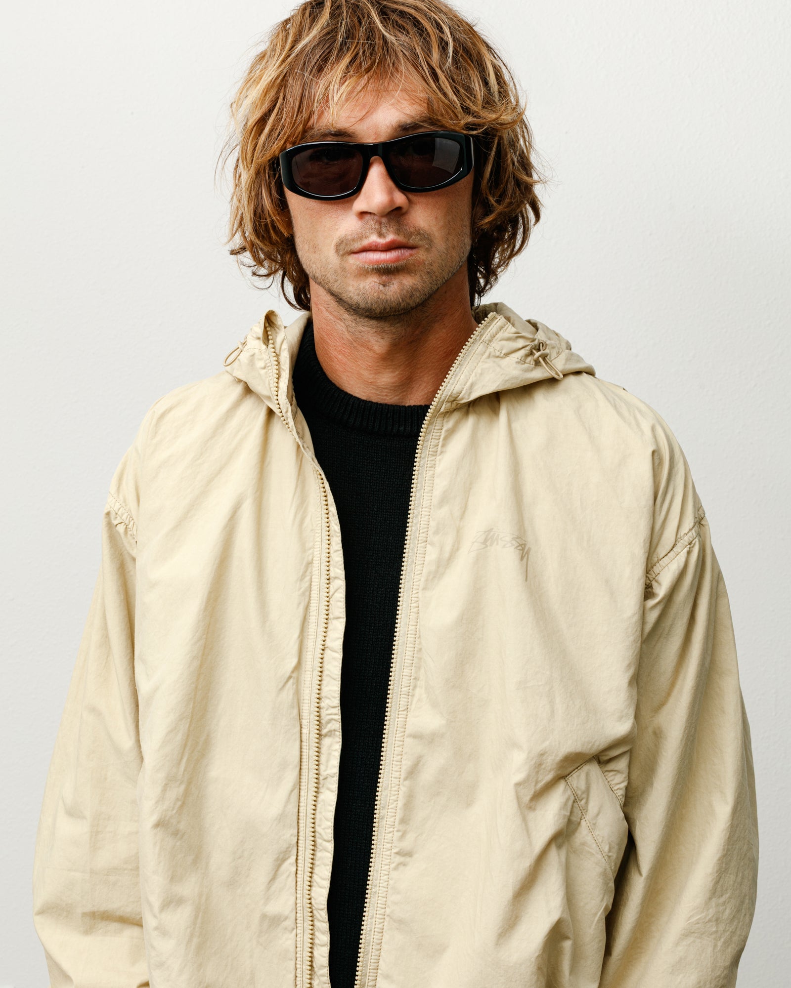 Stussy Landon Sunglasses occhiali neri bioacetato