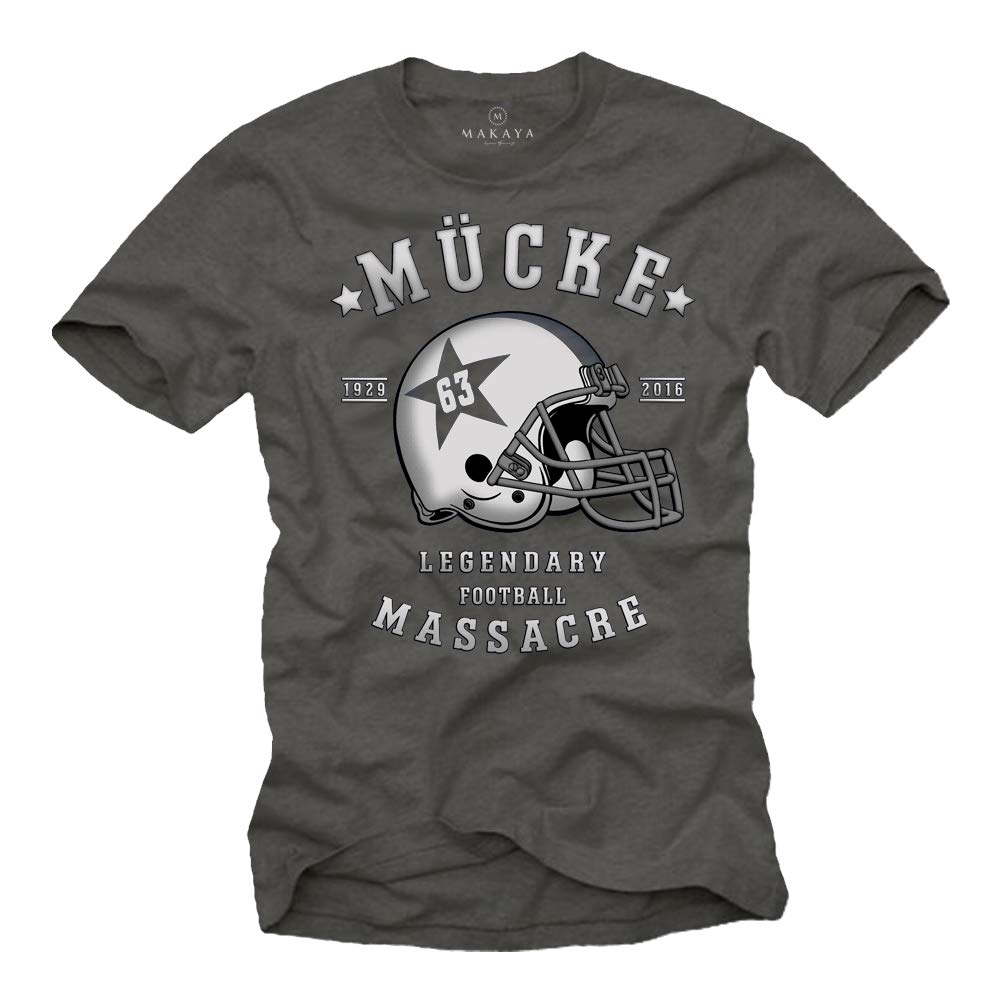 Makaya T-Shirt Uomo maglietta football 63 blu taglia M