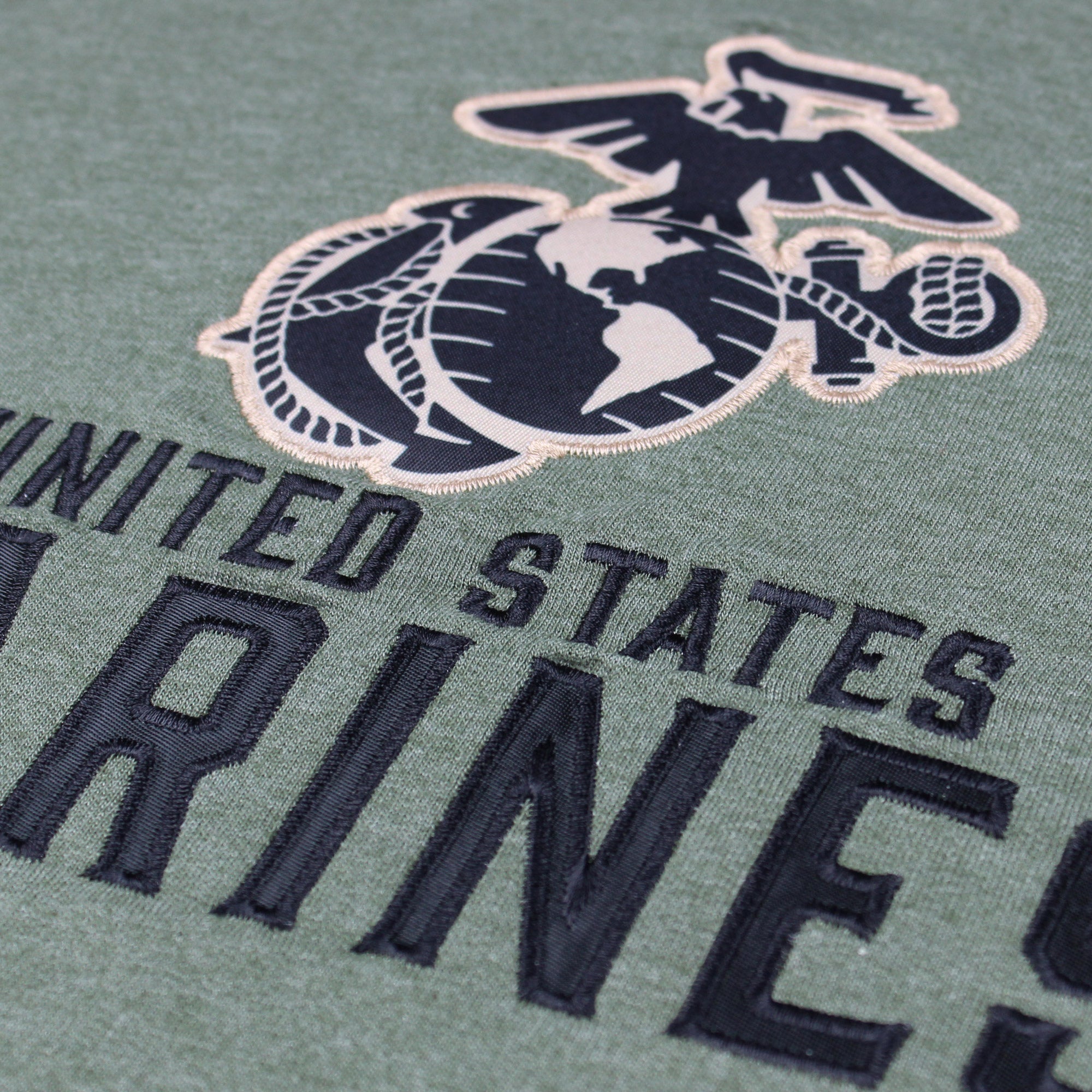 7.62 Design USMC Heather Green felpa con cappuccio verde cotone