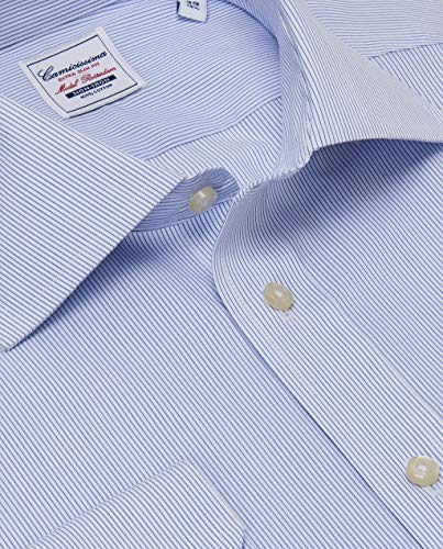 Camicissima Non Iron Rotterdam camicia uomo azzurra a righe extra slim