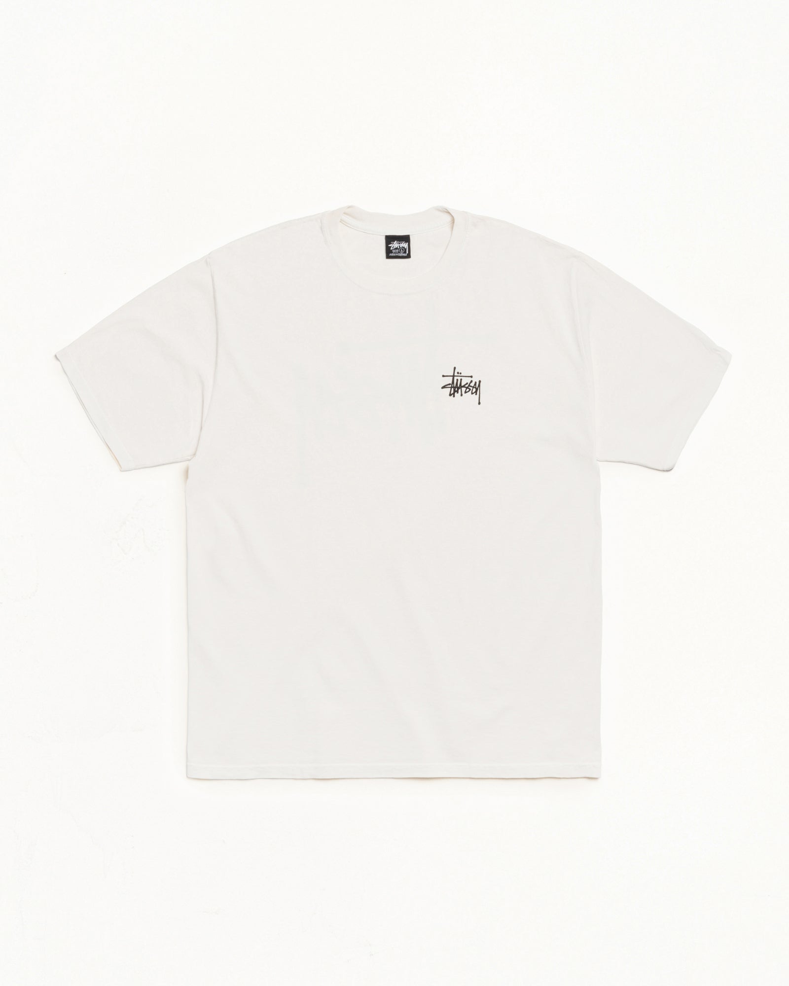Stussy Basic Tee T-Shirt Natural 100% Cotone