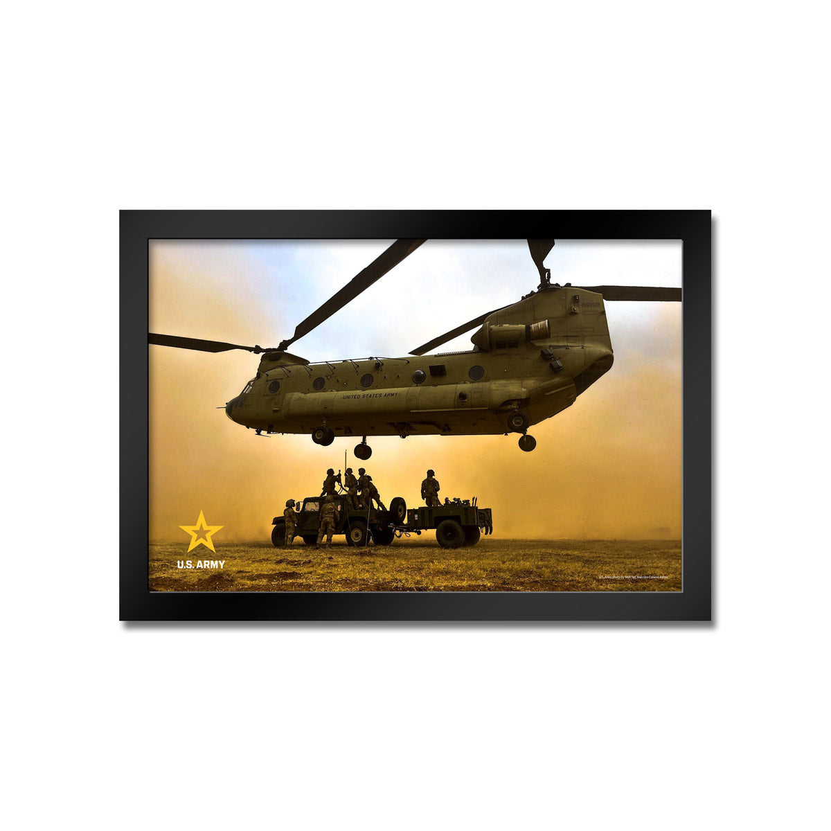 7.62 Design CH-47 Chinook Stampa Incorniciata 14x20 Army