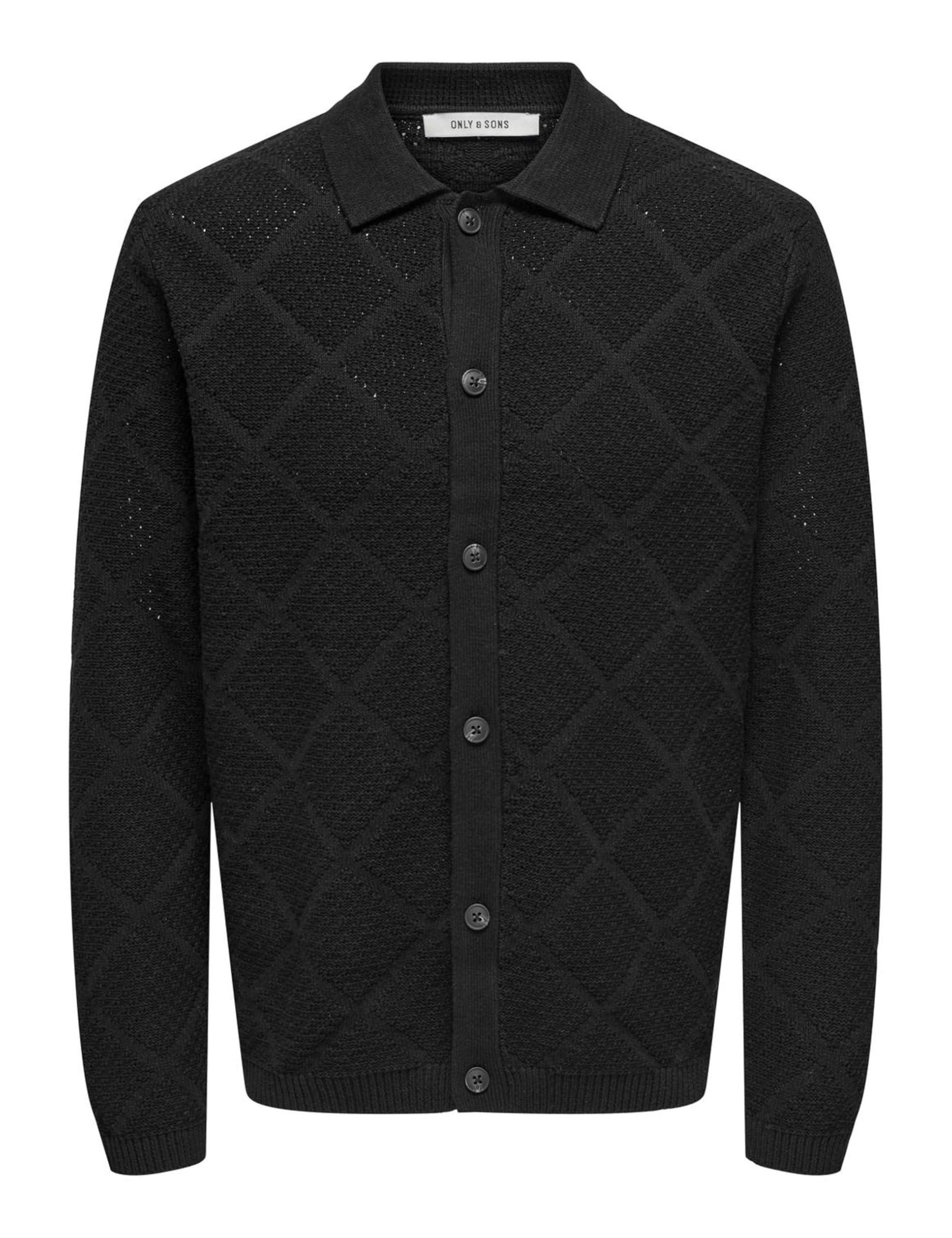 Only & Sons Onsmap Life Reg Cardigan Uomo Nero