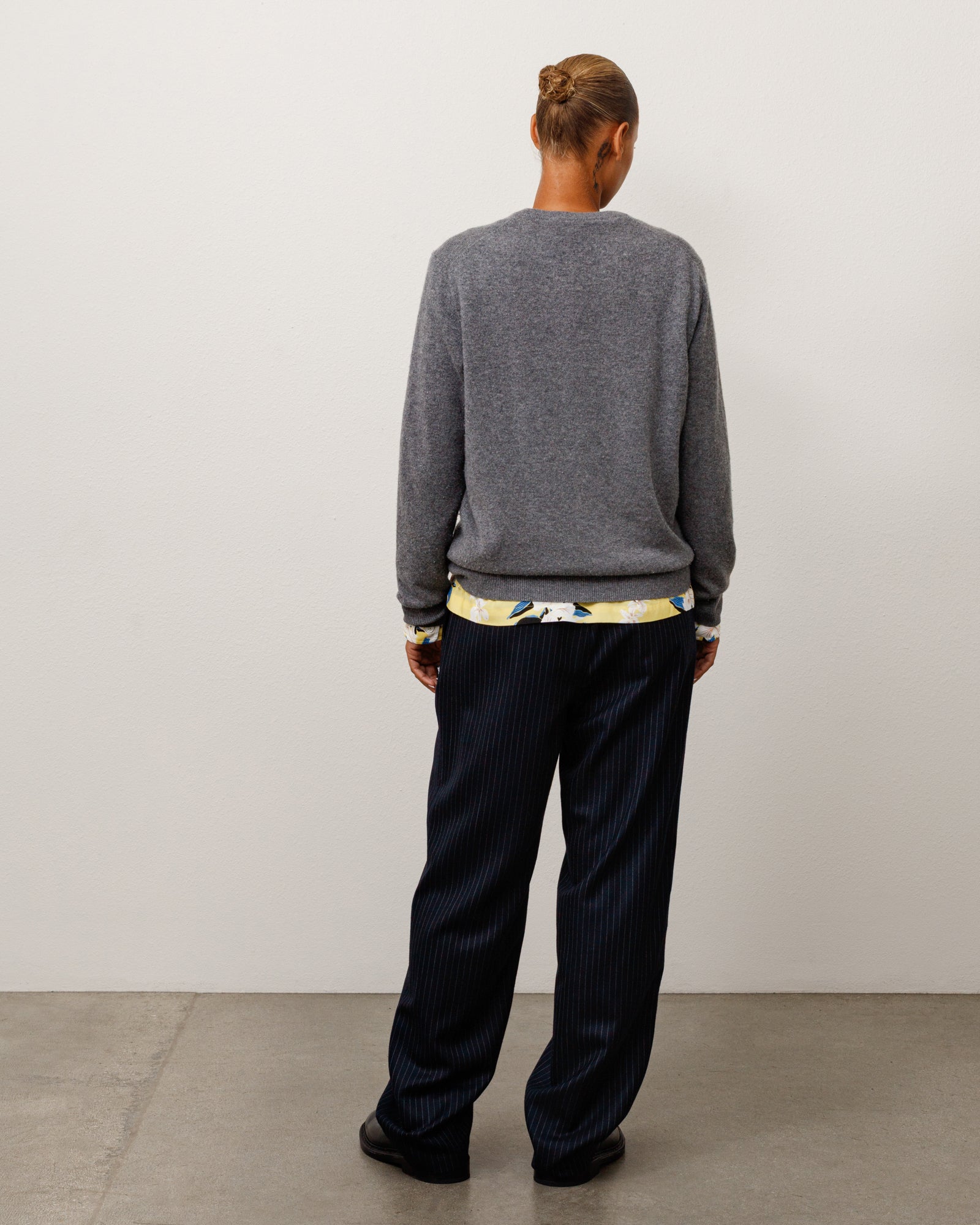 Stussy Pants Striped Wool Beach Pant pantalone Navy Pinstripe lana