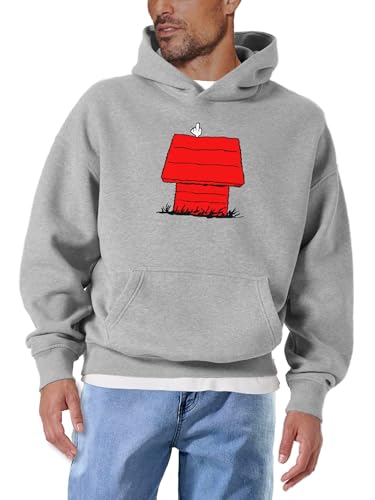 MAKAYA Felpe con Cappuccio Dog felpa uomo 4XL grigio