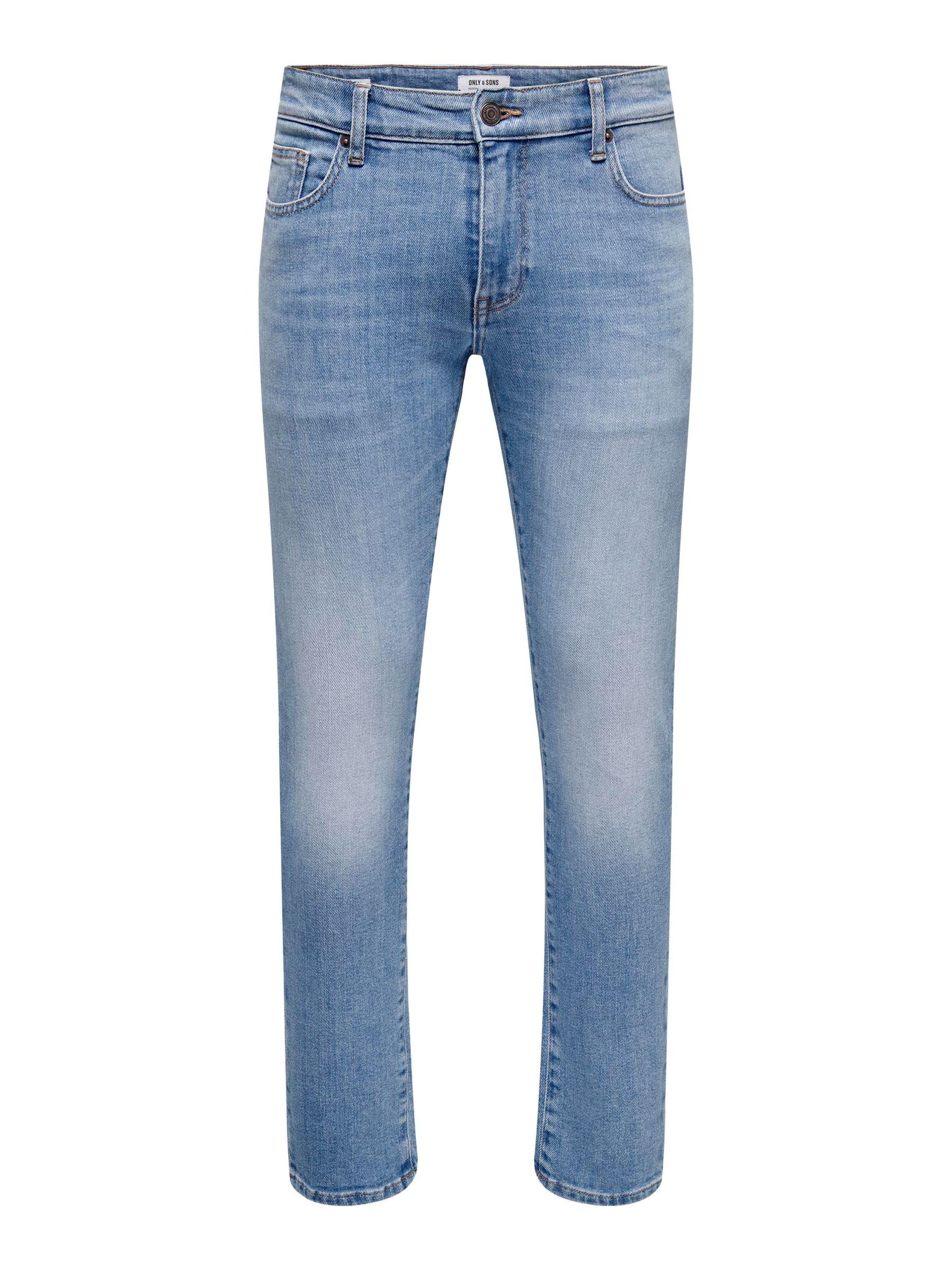 Only & Sons Jeans Slim Fit Uomo Blu Denim Zip