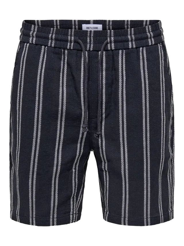 ONLY & SONS Onstrev Life Reg Struc Stripe Shorts Uomo a Righe