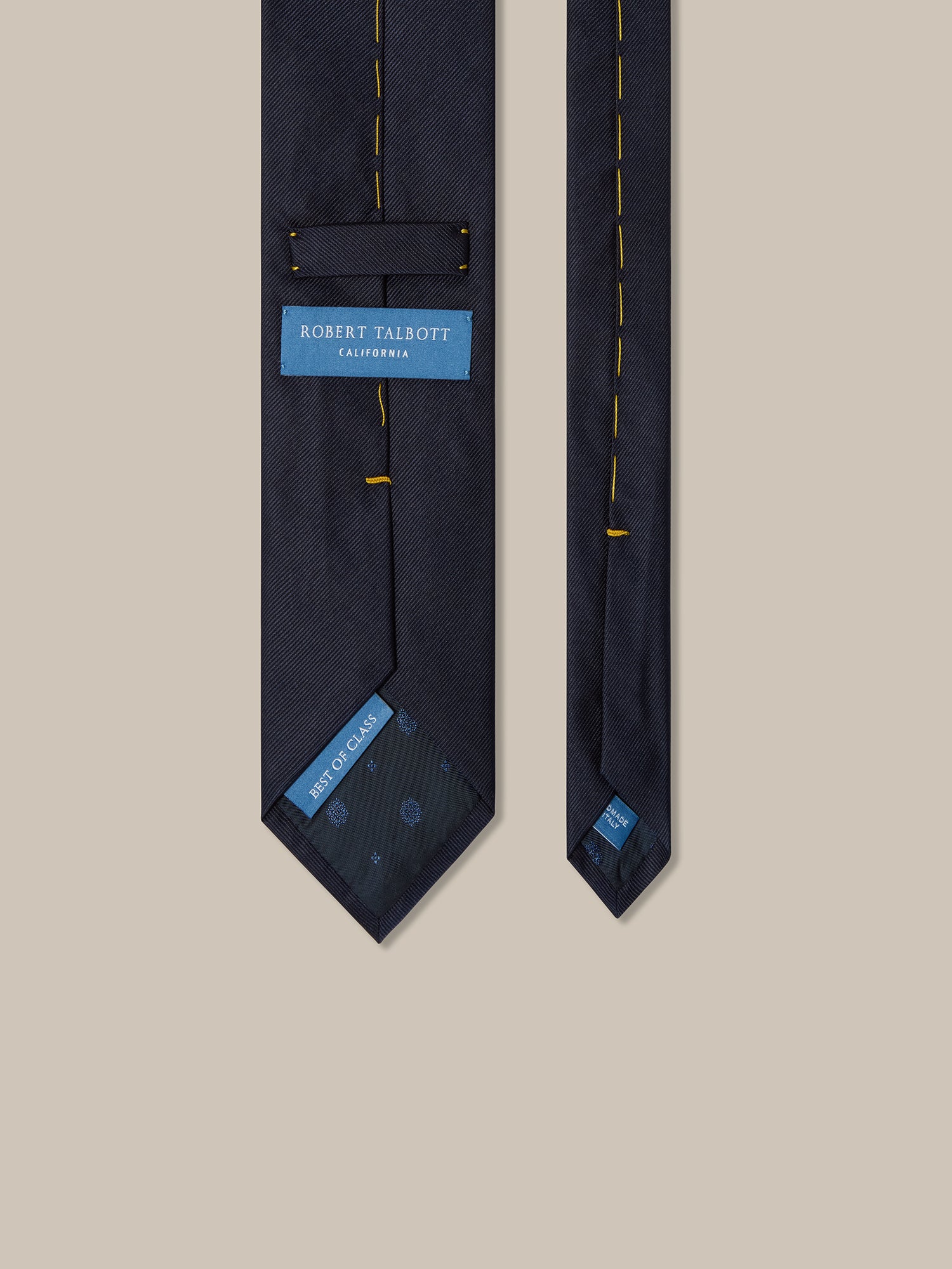 Robert Talbott Robert Lobster cravatta navy in seta REG