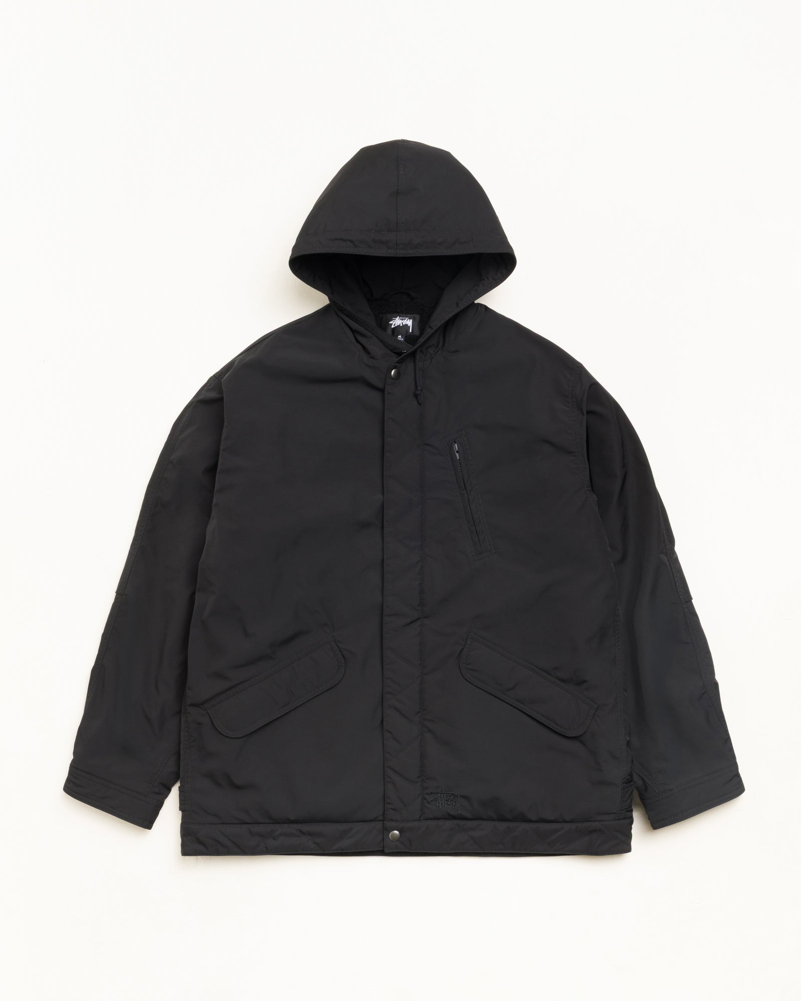 Stussy Flight Parka giacca nylon Black impermeabile