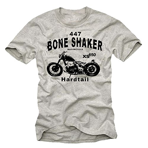 MAKAYA Bobber XS650 T-Shirt Moto Uomo L Biker