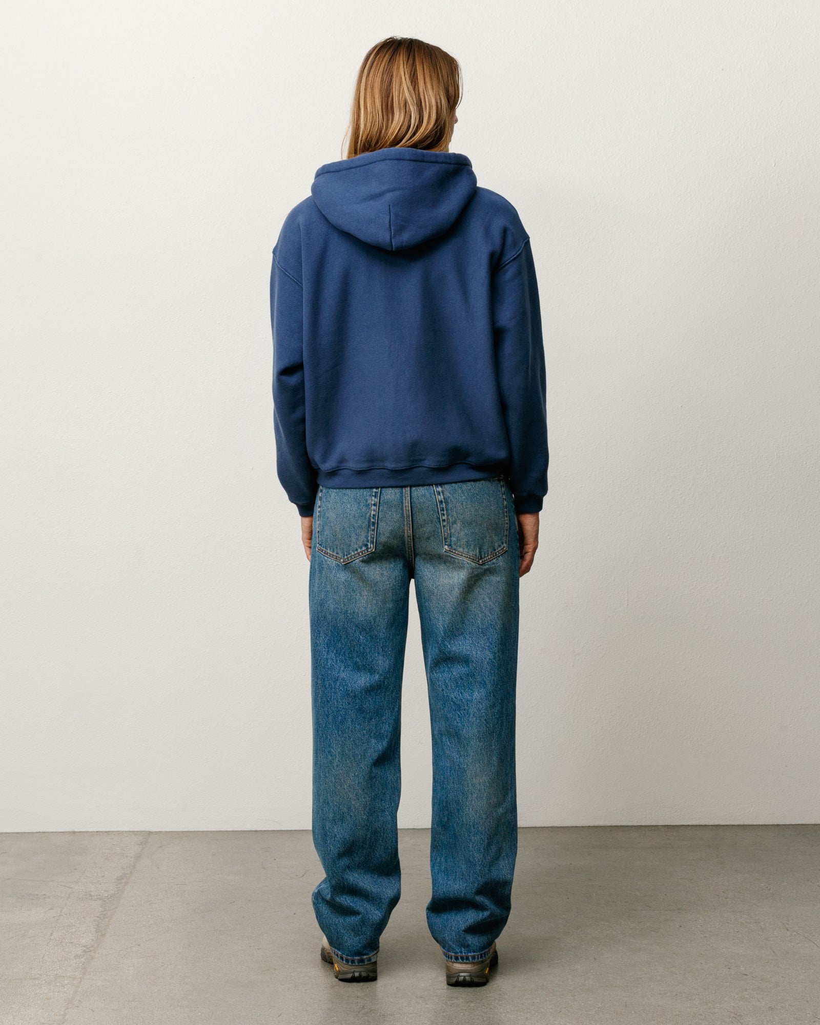 Stussy Zip Sweats Varsity Zip Hoodie felpa navy 535 gsm