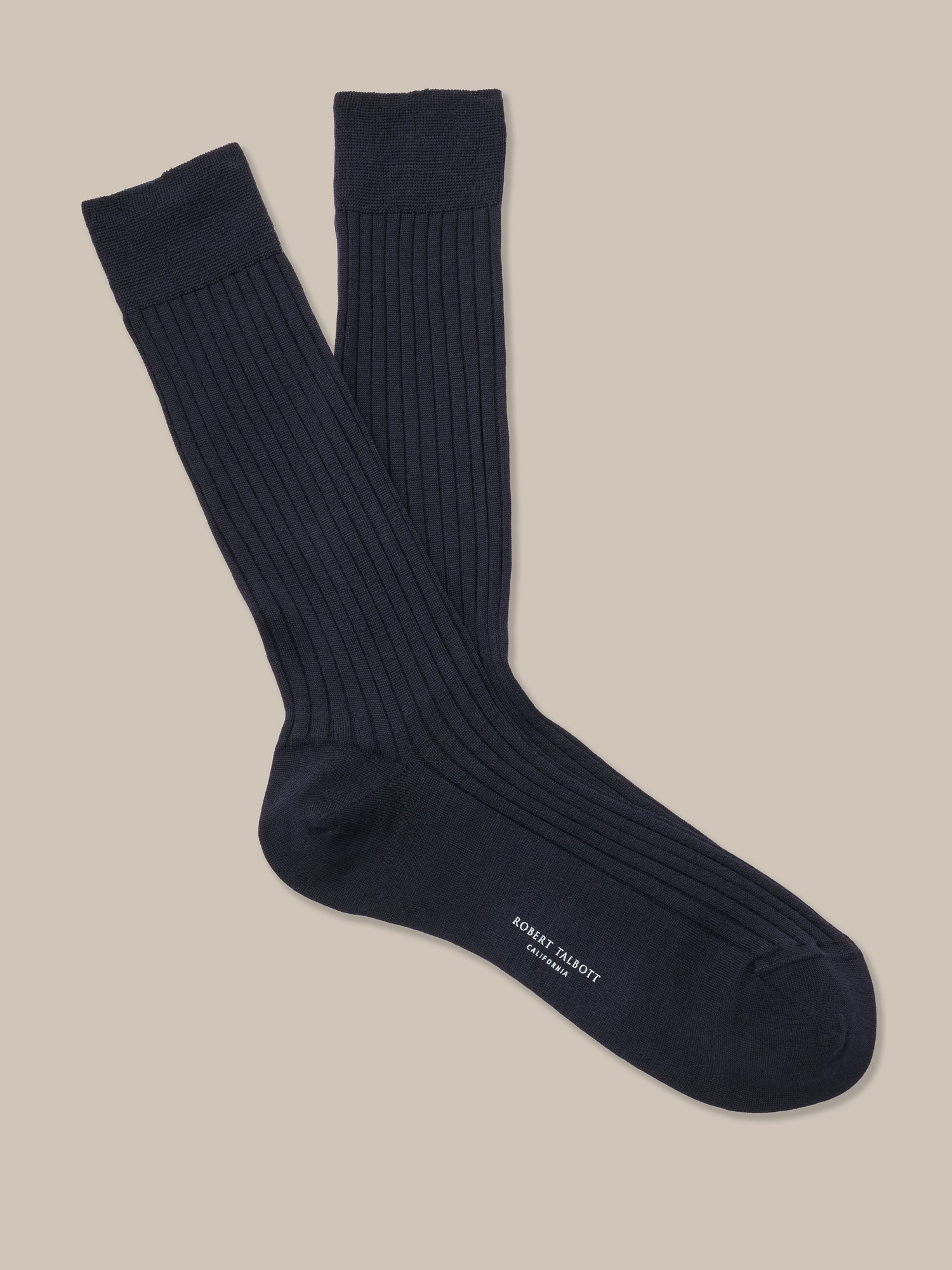 Robert Talbott Henry calze lana merino navy M