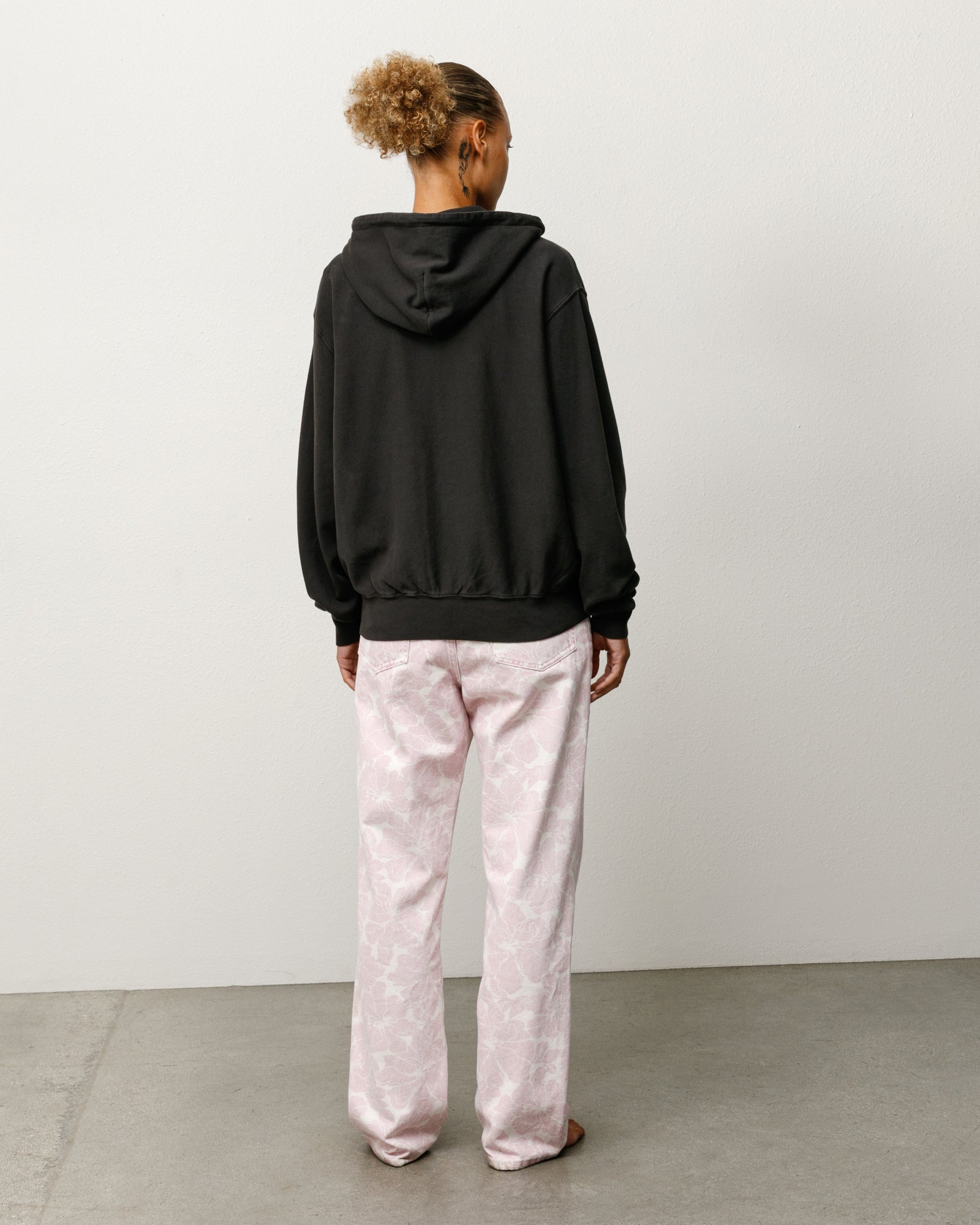 Stussy Lightweight Terry Zip Hoodie felpa black cotone