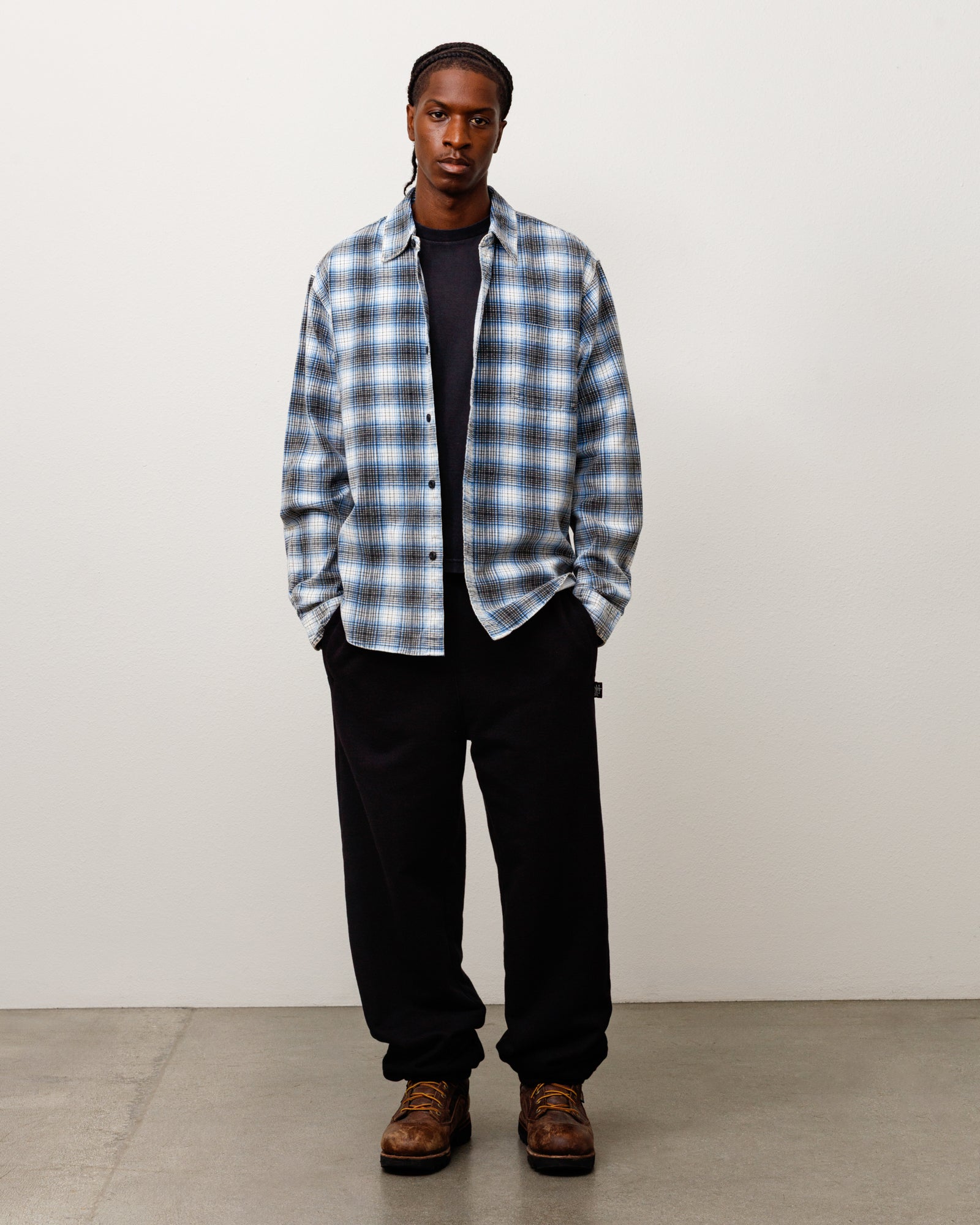Stussy Fleece Pant pantaloni pile nero 100% cotone 530 gsm