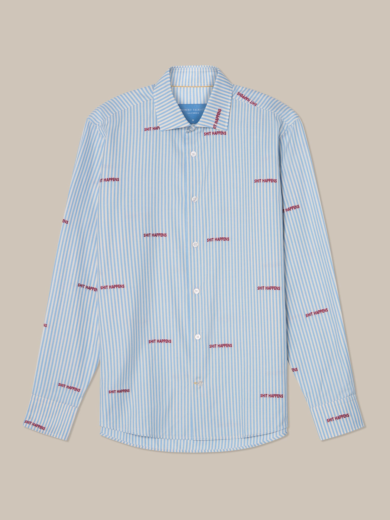 Robert Talbott Reynolds camicia twill bengal azzurro chiaro