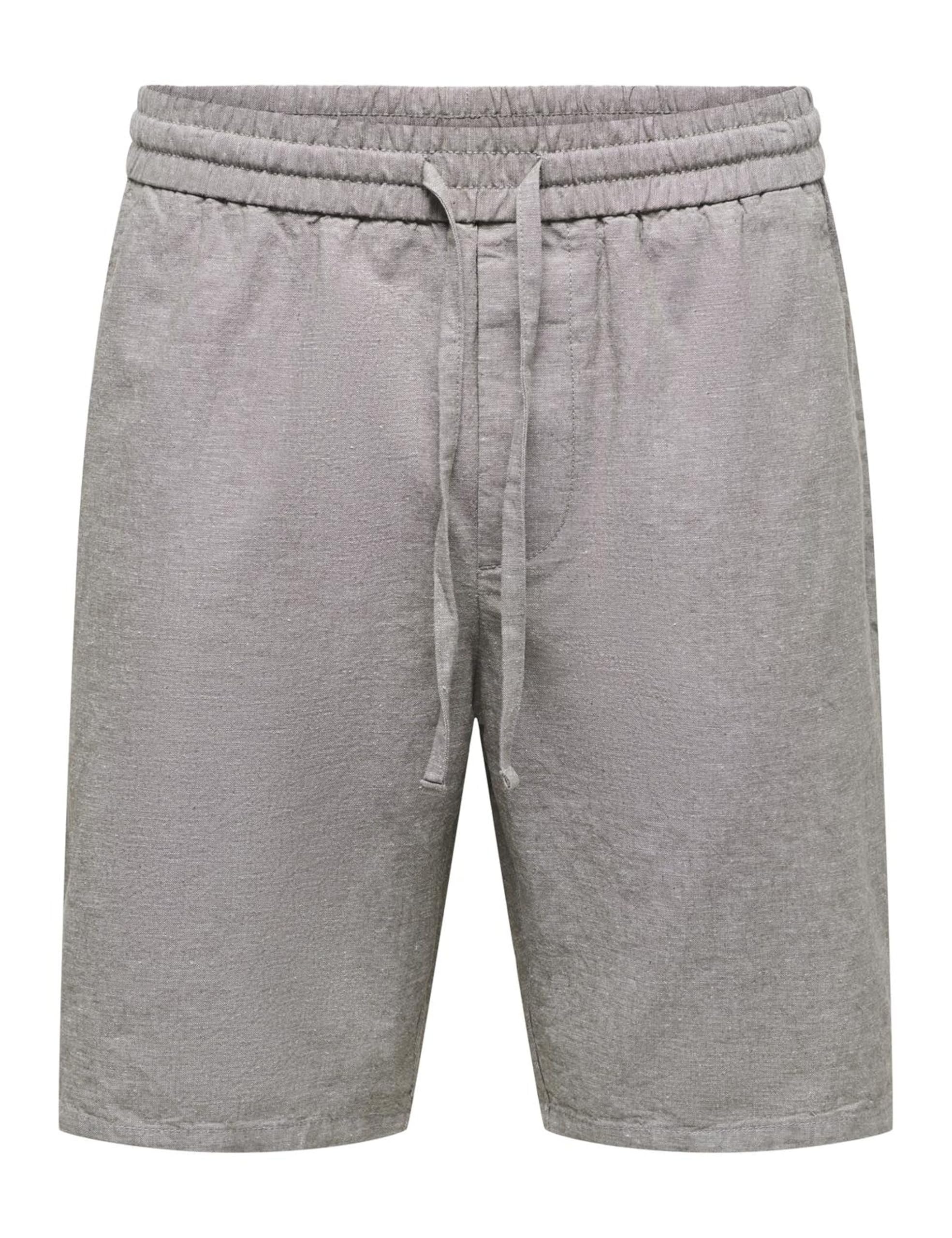 Only & Sons Onslinus 0007 pantaloncini uomo XL grigio lino