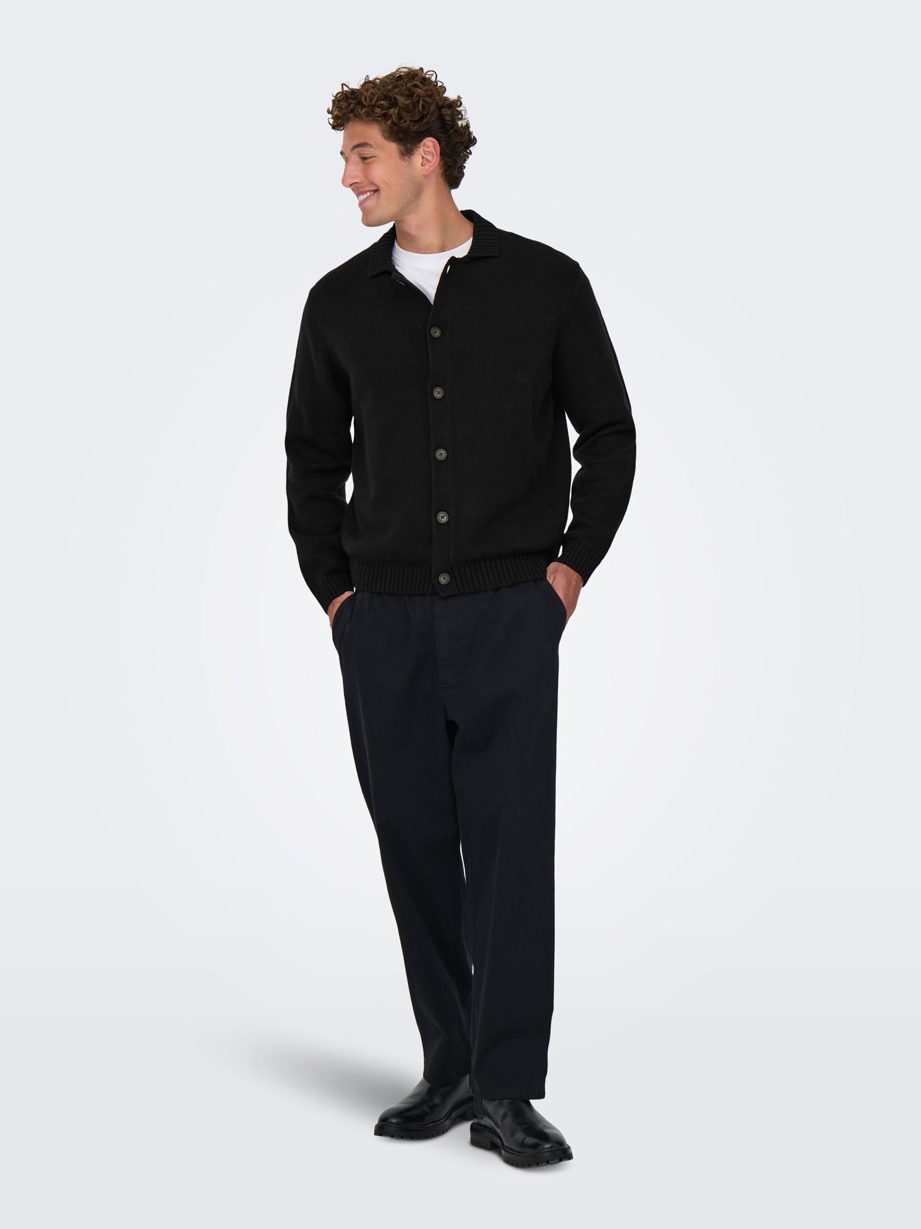 Only & Sons Onsjacob Cardigan Uomo Blu Notte Bottoni